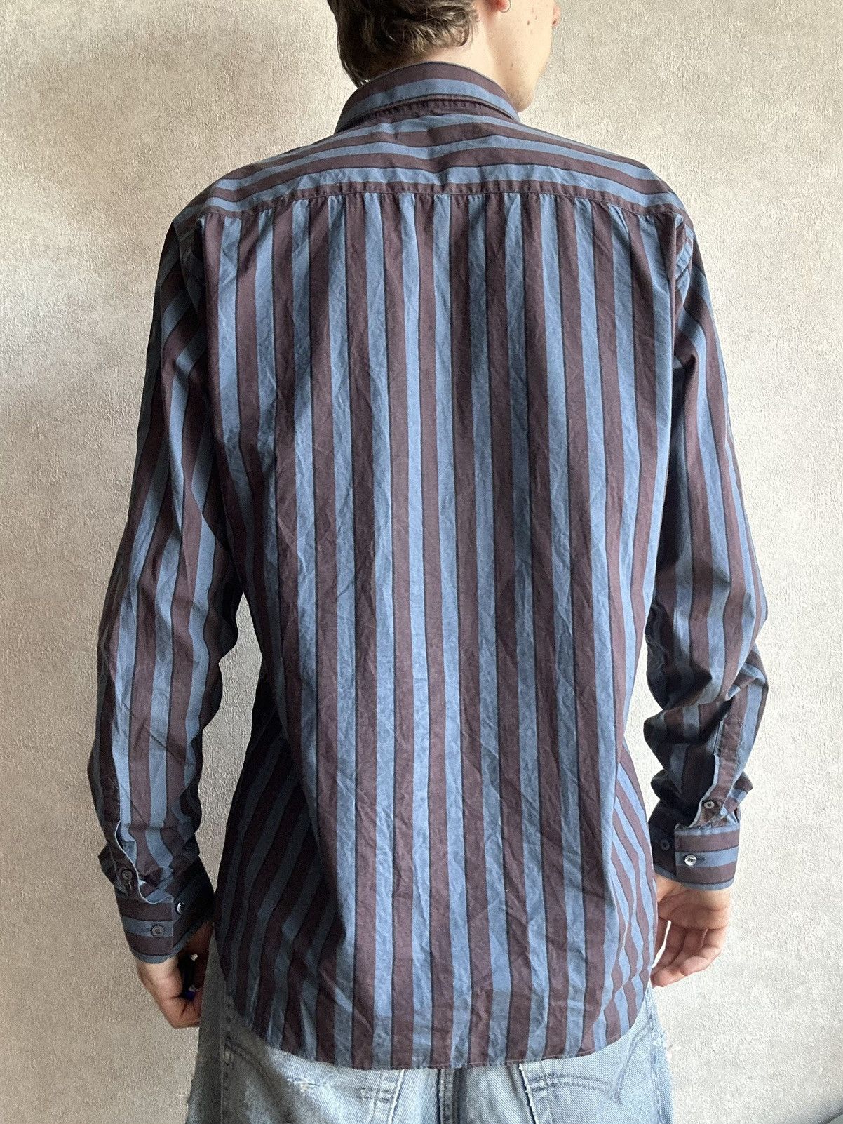 Burberry Burberry Buttop Up Long Sleeve Stripped Shirt Size US M / EU 48-50 / 2 - 3 Thumbnail
