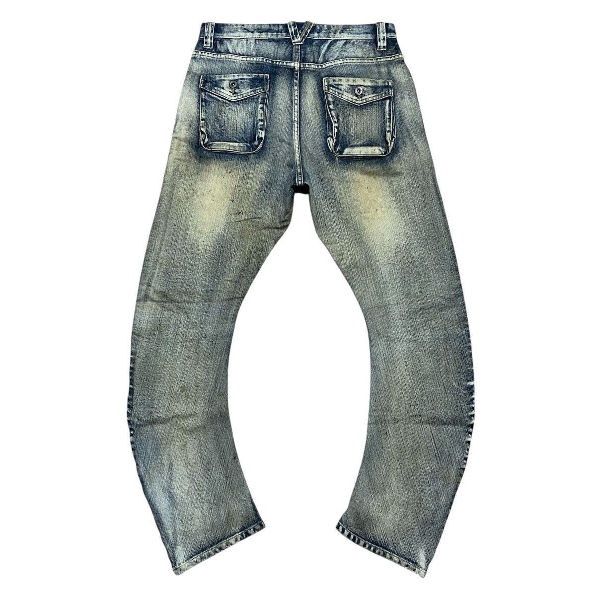 PPFM Rare‼️🔥Vintage PPFM Curved Leg Bondage Denim Pant Size US 32 / EU 48 - 2 Thumbnail