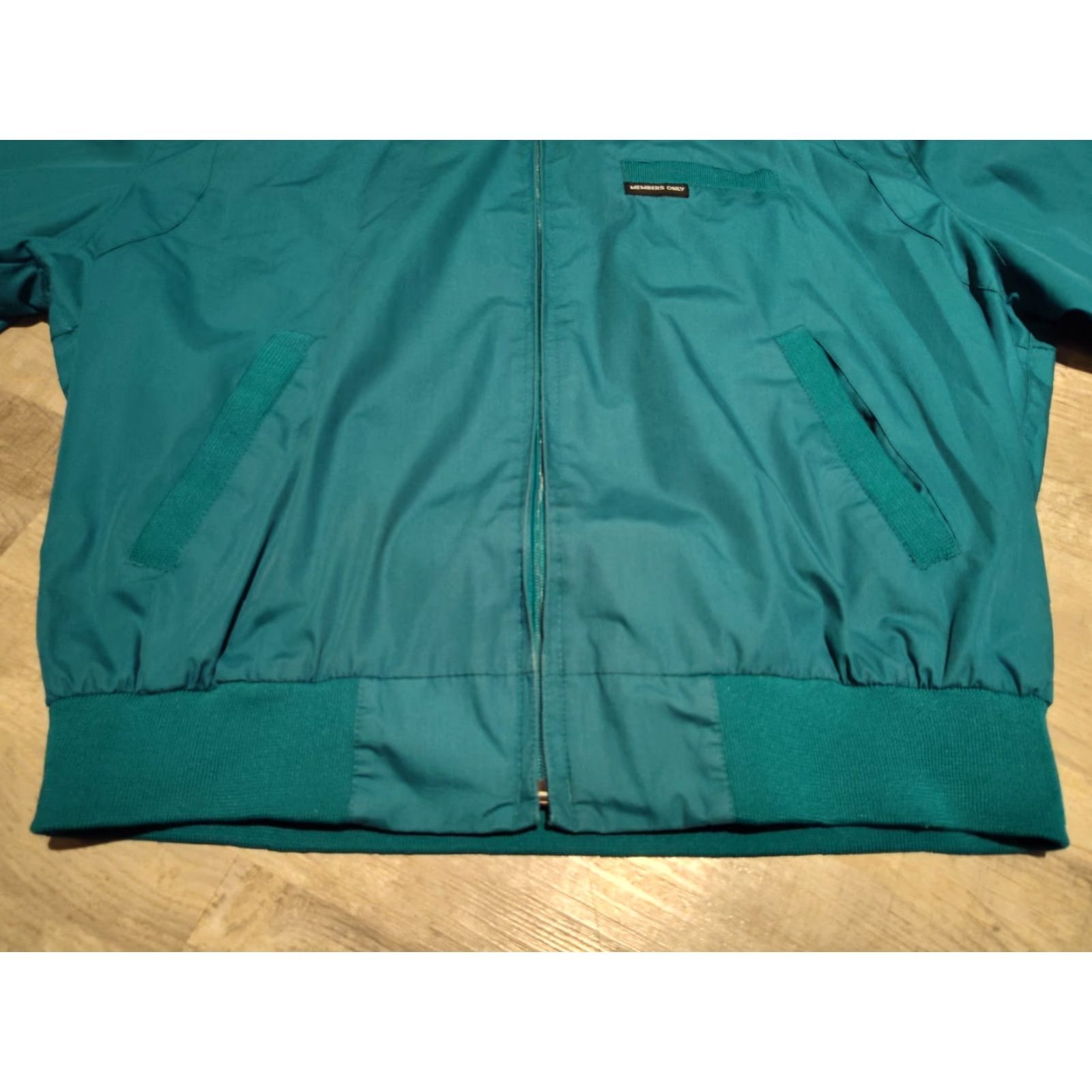 Members Only Vintage Yes Members Only Jacket 90s Cafe Racer Bomber Turquoise Full Zip Lapels Size 44 Size US S / EU 44-46 / 1 - 6 Thumbnail