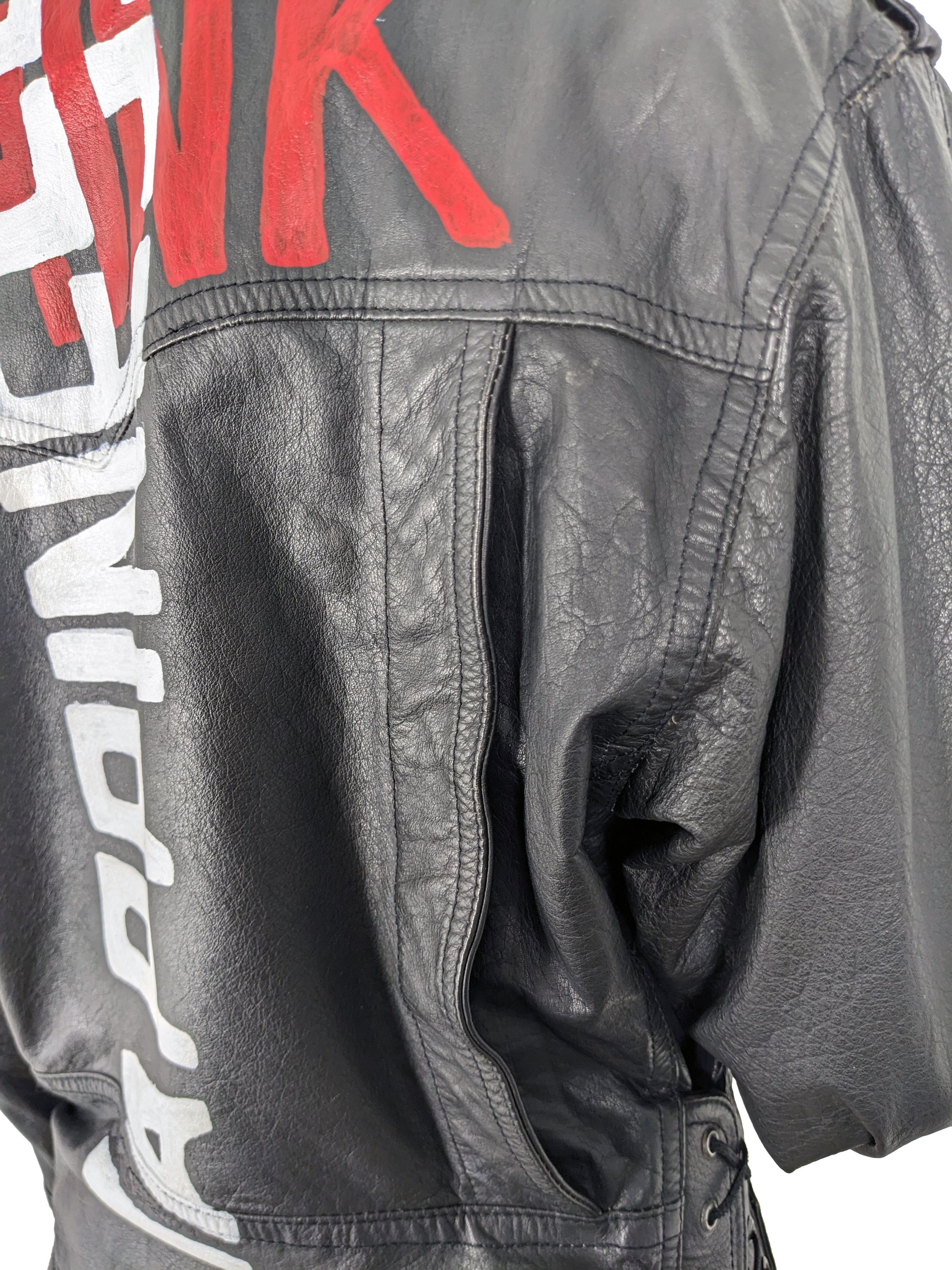 Vintage Vintage custom hand-painted leather motorcycle biker jacket Size M / US 6-8 / IT 42-44 - 13 Thumbnail