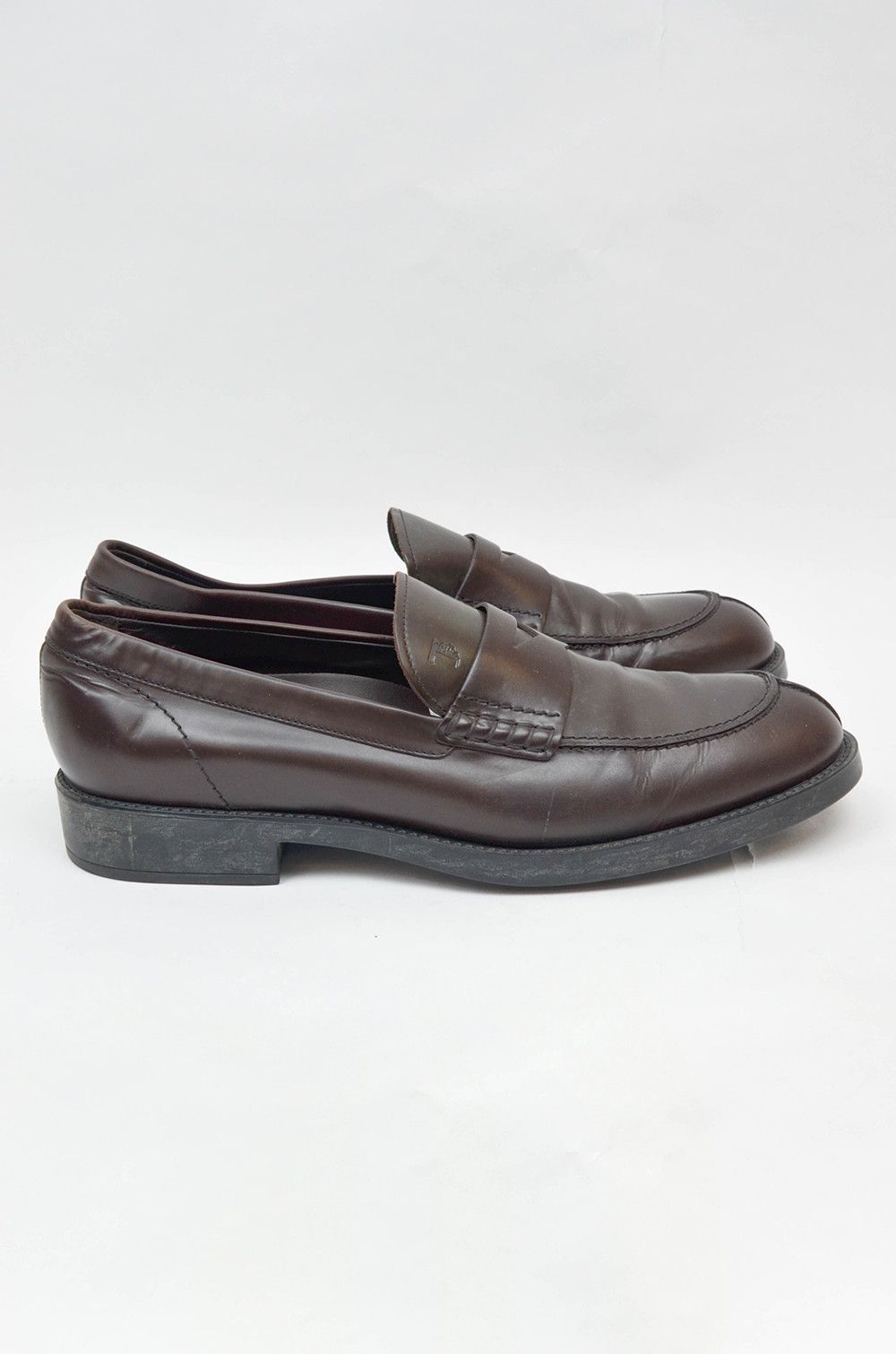 Designer × Tod's TOD'S Brown Leather Penny Slip On Loafers - US11 Size US 11 / EU 44 - 5 Thumbnail