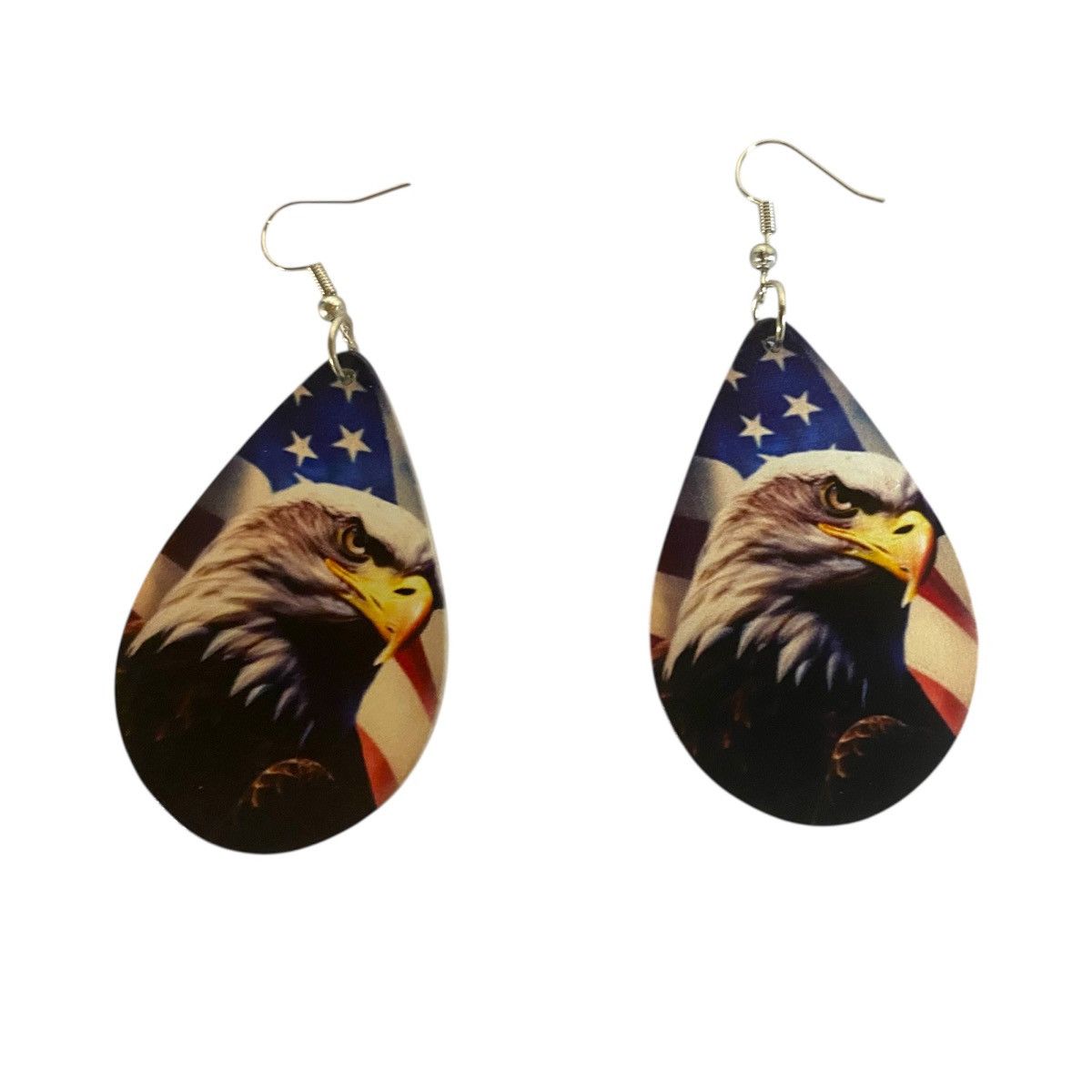Other Patriotic American Eagle Wooden Dangle Drop Earrings Size ONE SIZE - 2 Thumbnail
