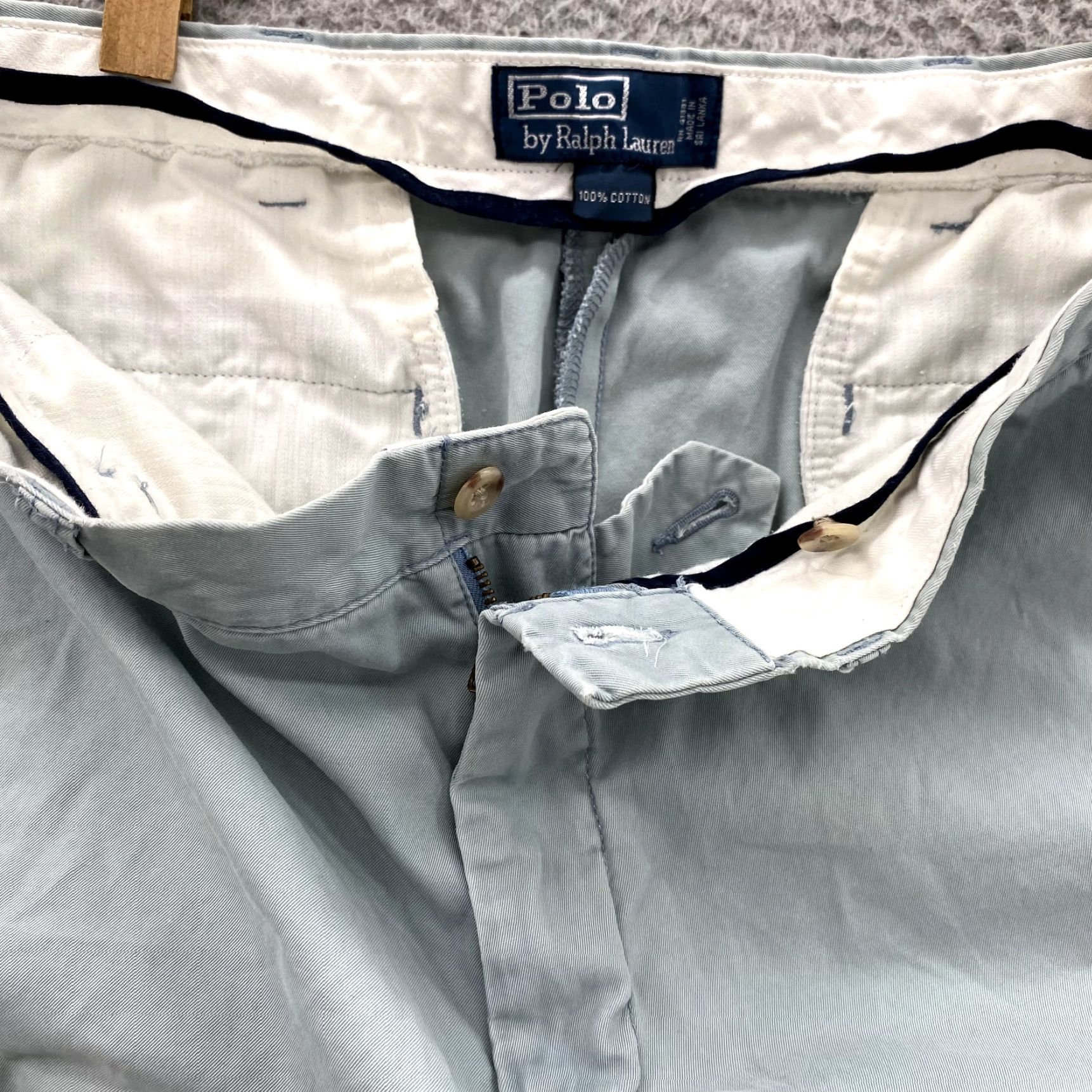 Polo Ralph Lauren VINTAGE Polo Ralph Lauren Pant Men 33x27 Light Blue Classic Preppy Casual Slack Size US XS / EU 42 / 0 - 6 Thumbnail