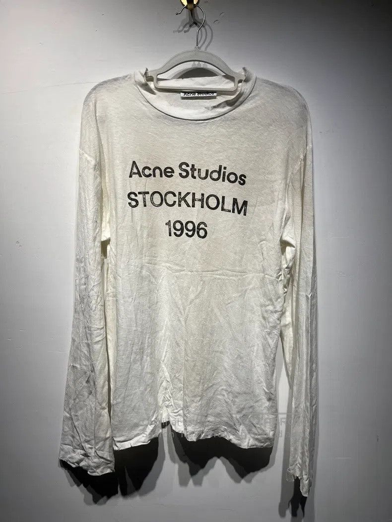 Acne Studios 1996 Letter Print Vintage Long Sleeve T-Shirt