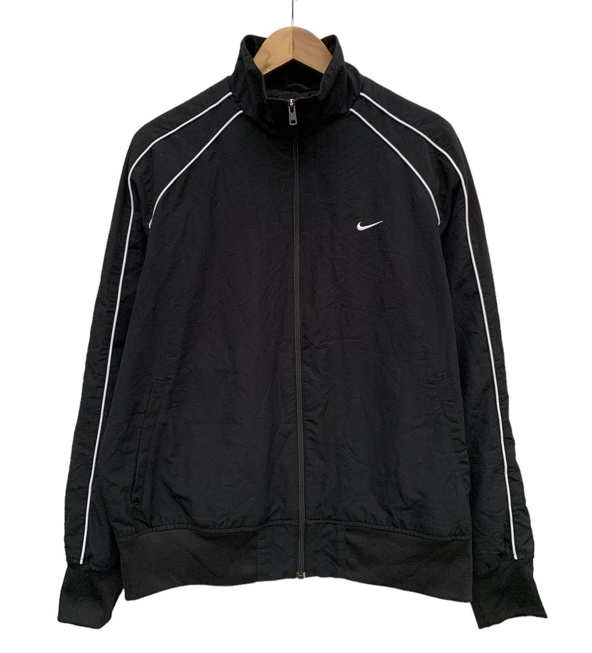 image of Nike Small Swoosh Sweater in Black, Men's (Size XL)