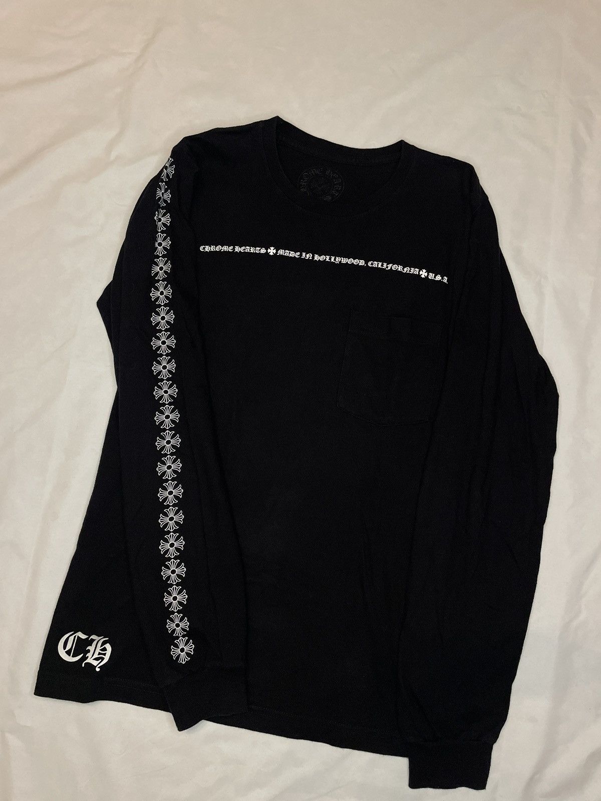 image of Chrome Hearts Long Sleeve in Black, Men's (Size Small)