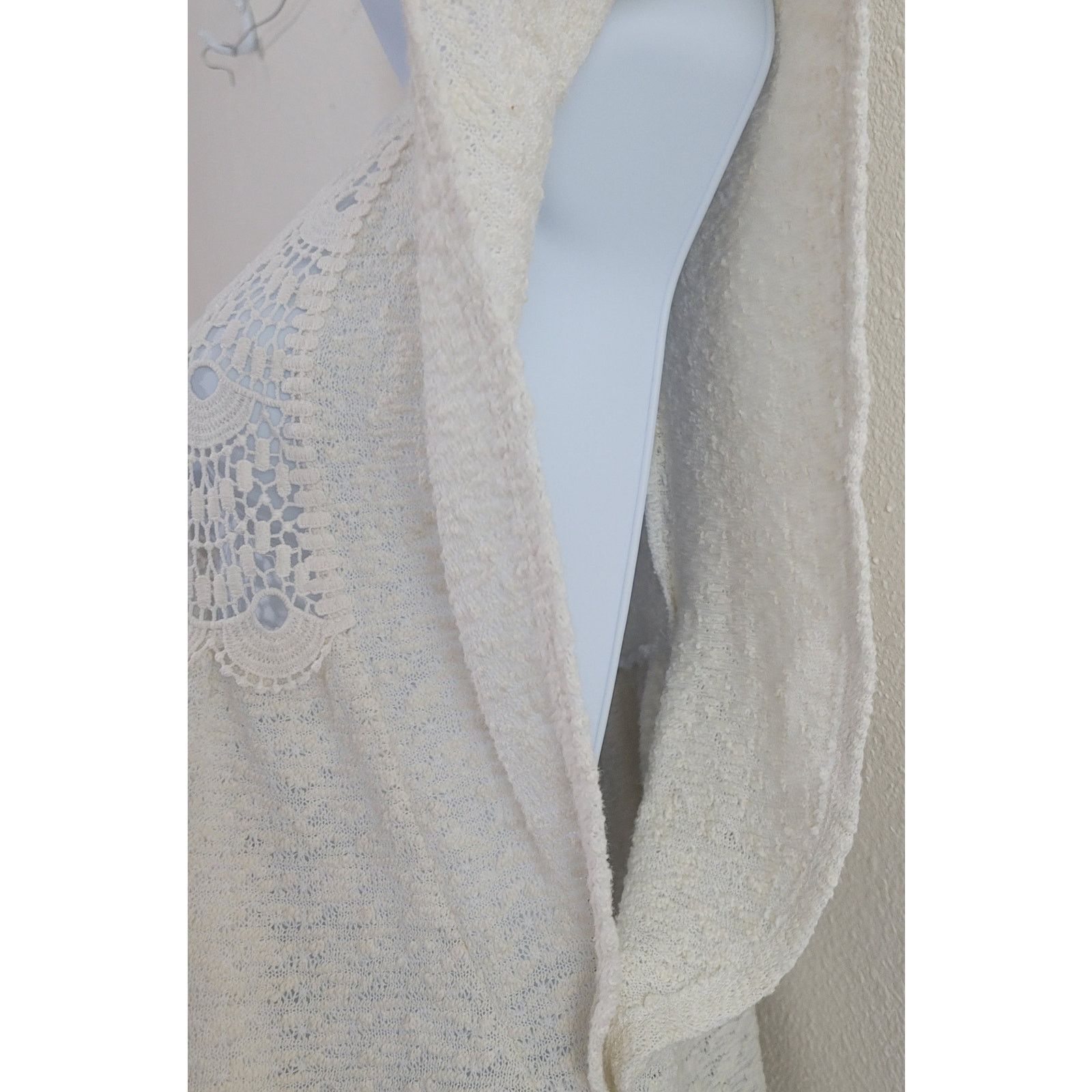 Other Red Camel Beige Crochet Bodice Popcorn Knit Sweater XS Size XS / US 0-2 / IT 36-38 - 2 Thumbnail