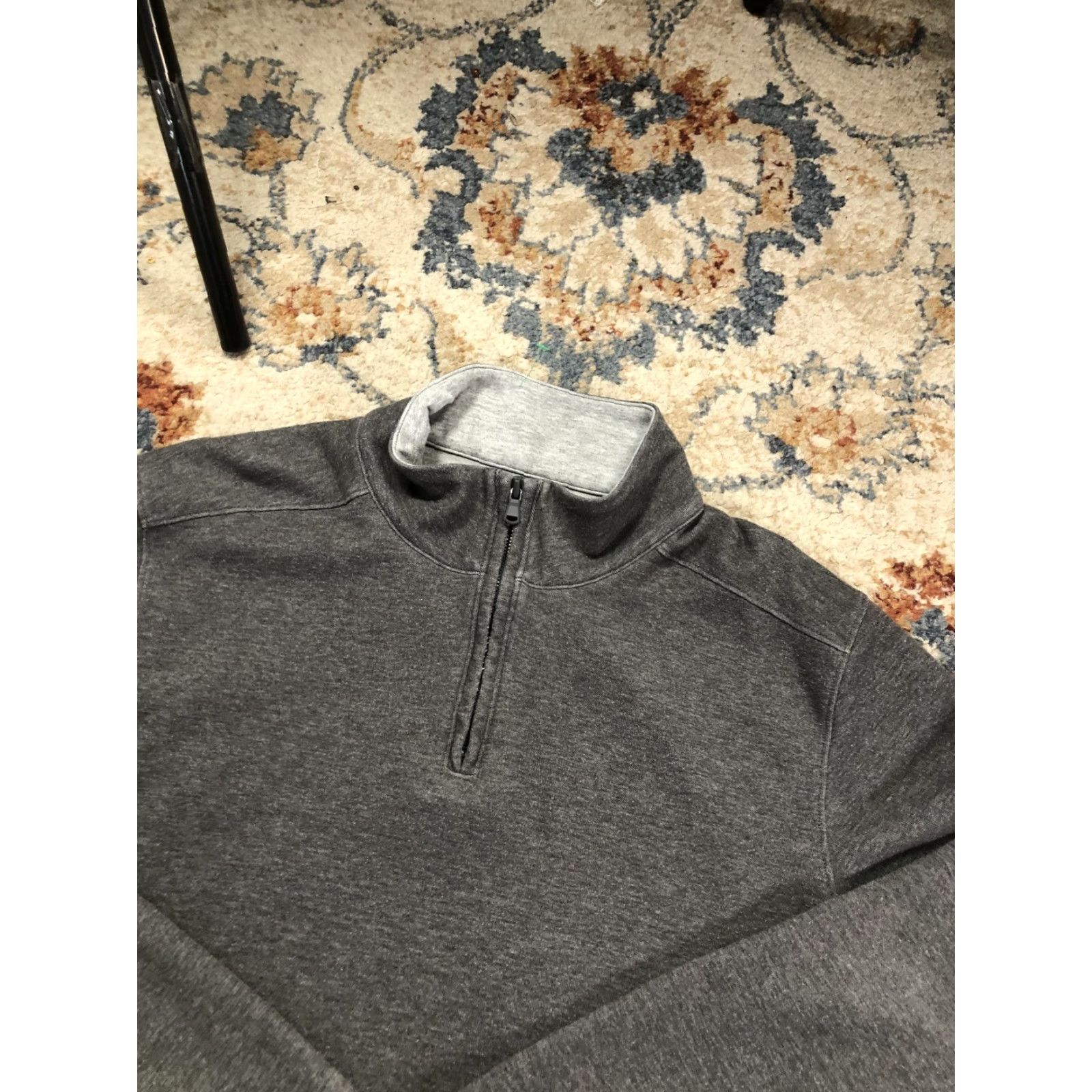 Bonobos Bonobos Sweatshirt Mens XL Gray 1/4 Zip Slim Knit Mock Neck Pullover Solid Size US XL / EU 56 / 4 - 6 Thumbnail