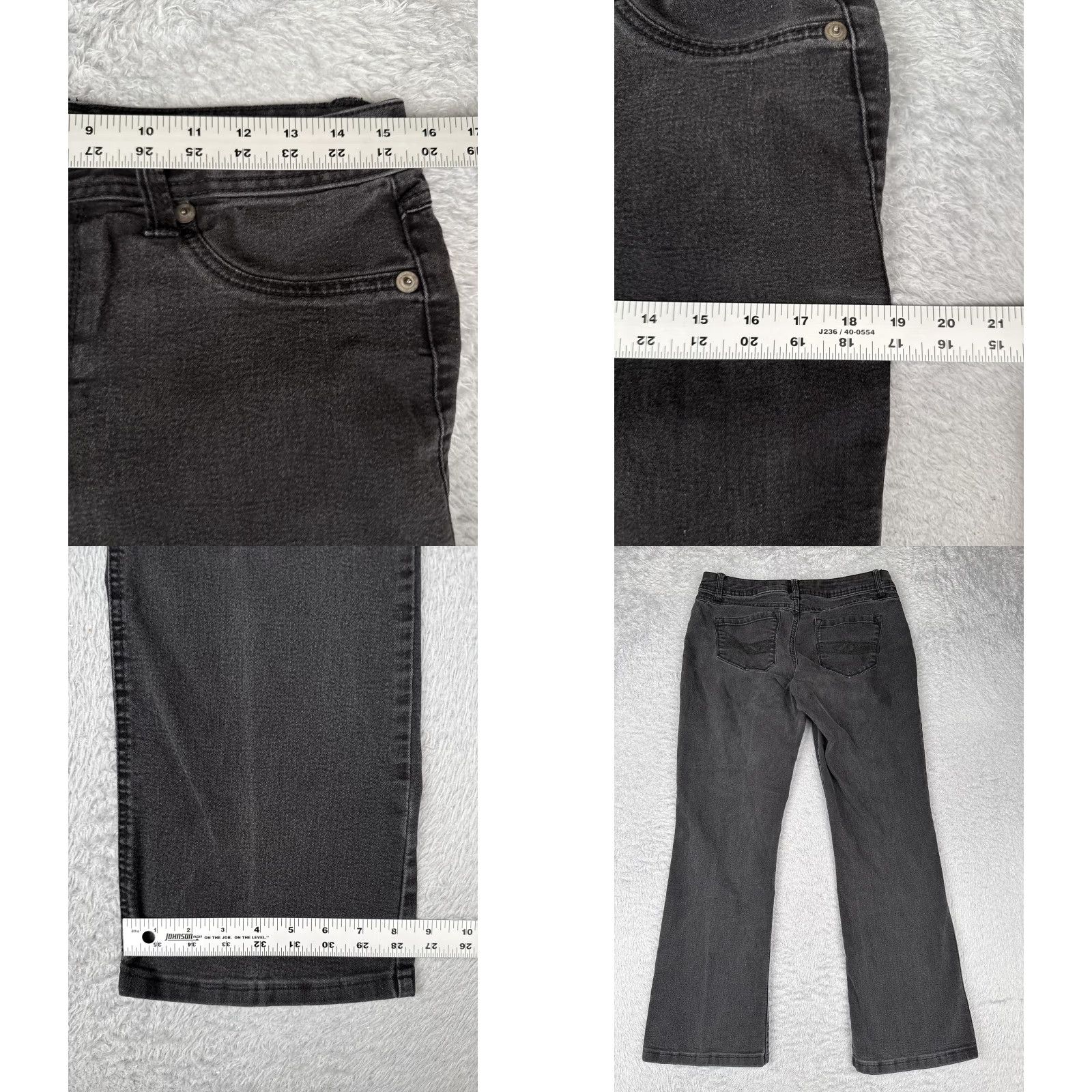 Denime a.n.a Jeans Women 8P Short Gray Black Boot Cut Stretch Denim Mid Rise Comfort Shirt Size 30" / US 8 / IT 44 - 9 Thumbnail