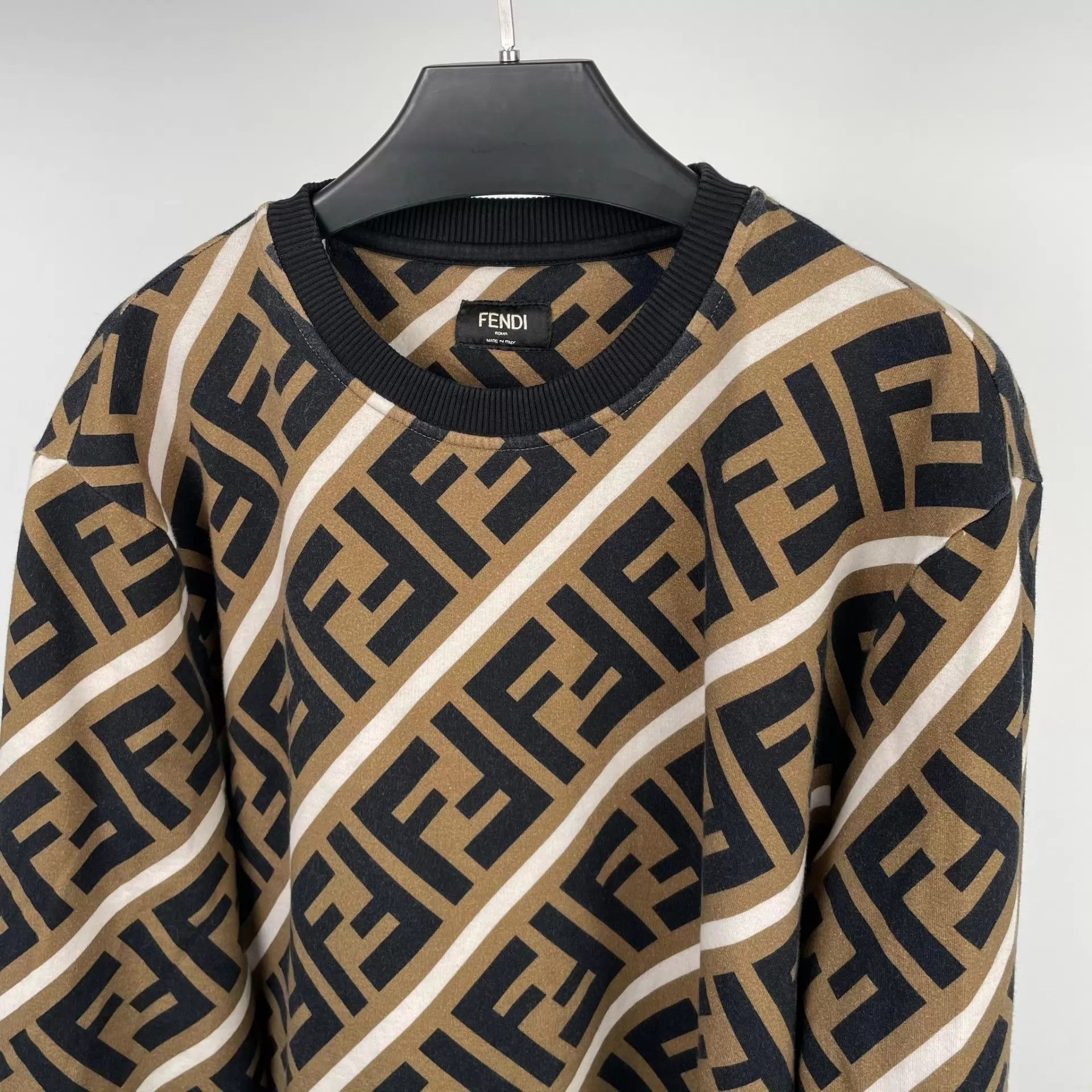 Fendi Fendi Cotton All Over Print Brown Sweatshirt L Size US L / EU 52-54 / 3 - 8 Thumbnail