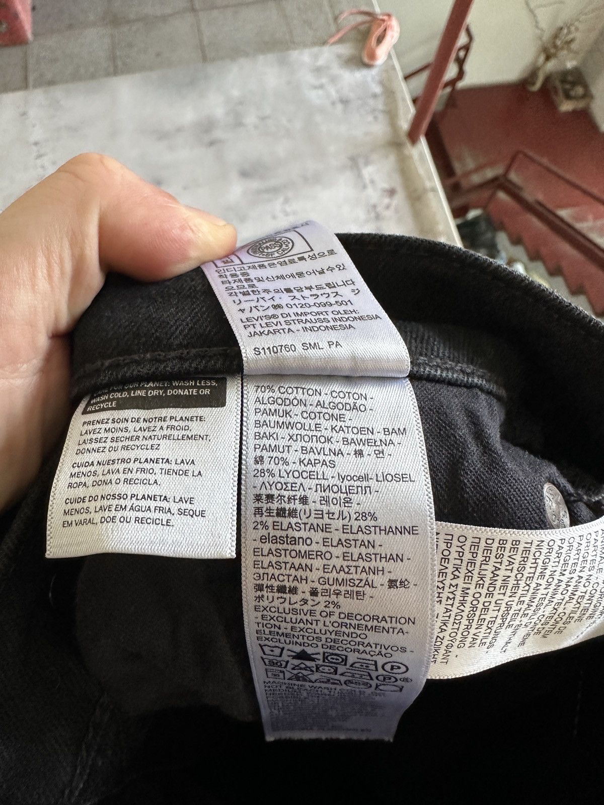 Levi's Levis 510 Black Denim Stretch Slim Jeans Size 30/30 Size US 30 / EU 46 - 7 Thumbnail