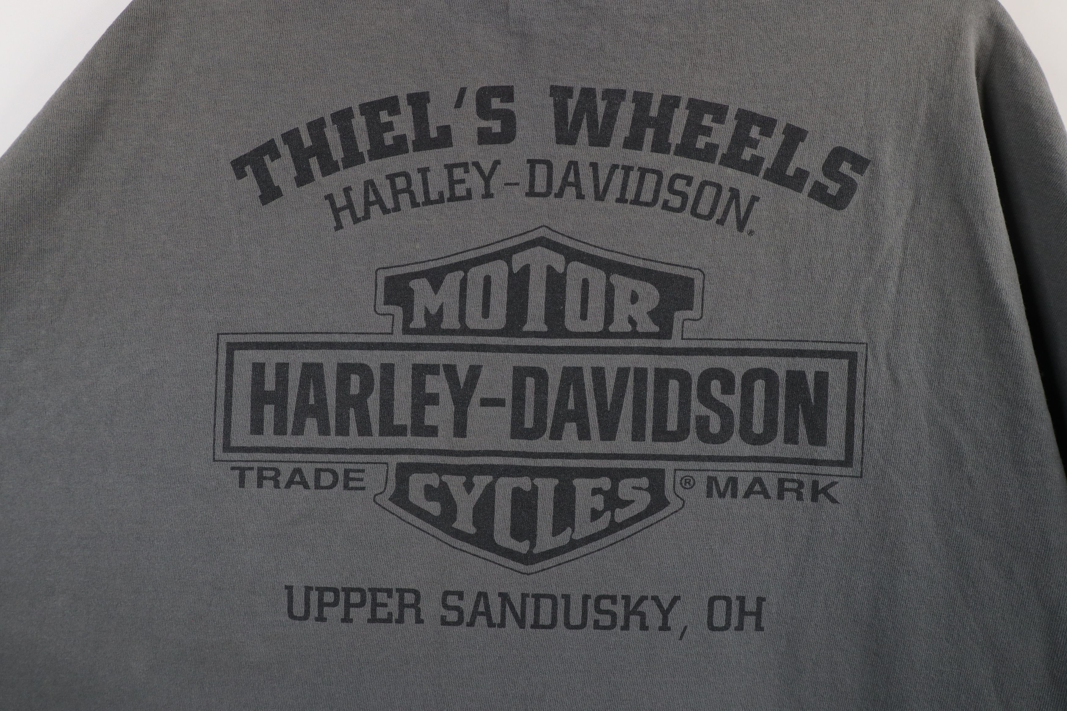 Harley Davidson × Vintage Vintage Harley Davidson Spell Out Big Logo Eagle T-Shirt Size US XXL / EU 58 / 5 - 9 Thumbnail