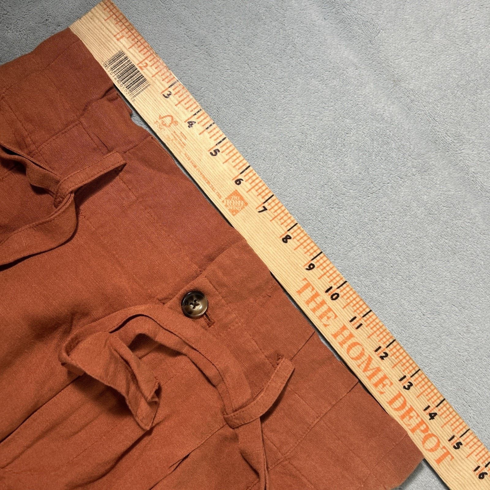 Madewell Baggy Linen Paperbag Pants 28x25 Hamilton Boho Cottage Belt Size 26" / US 2 / IT 38 - 12 Thumbnail