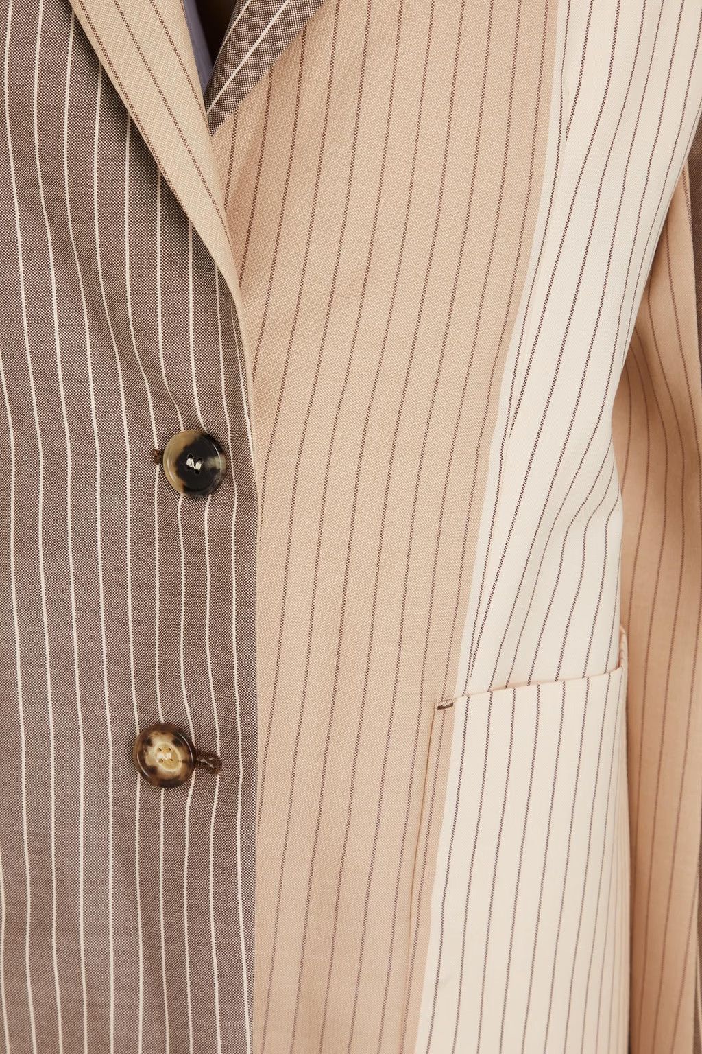 Marni o1w1db10125 Pinstriped Wool Blazer in Mushroom Size M / US 6-8 / IT 42-44 - 4 Thumbnail