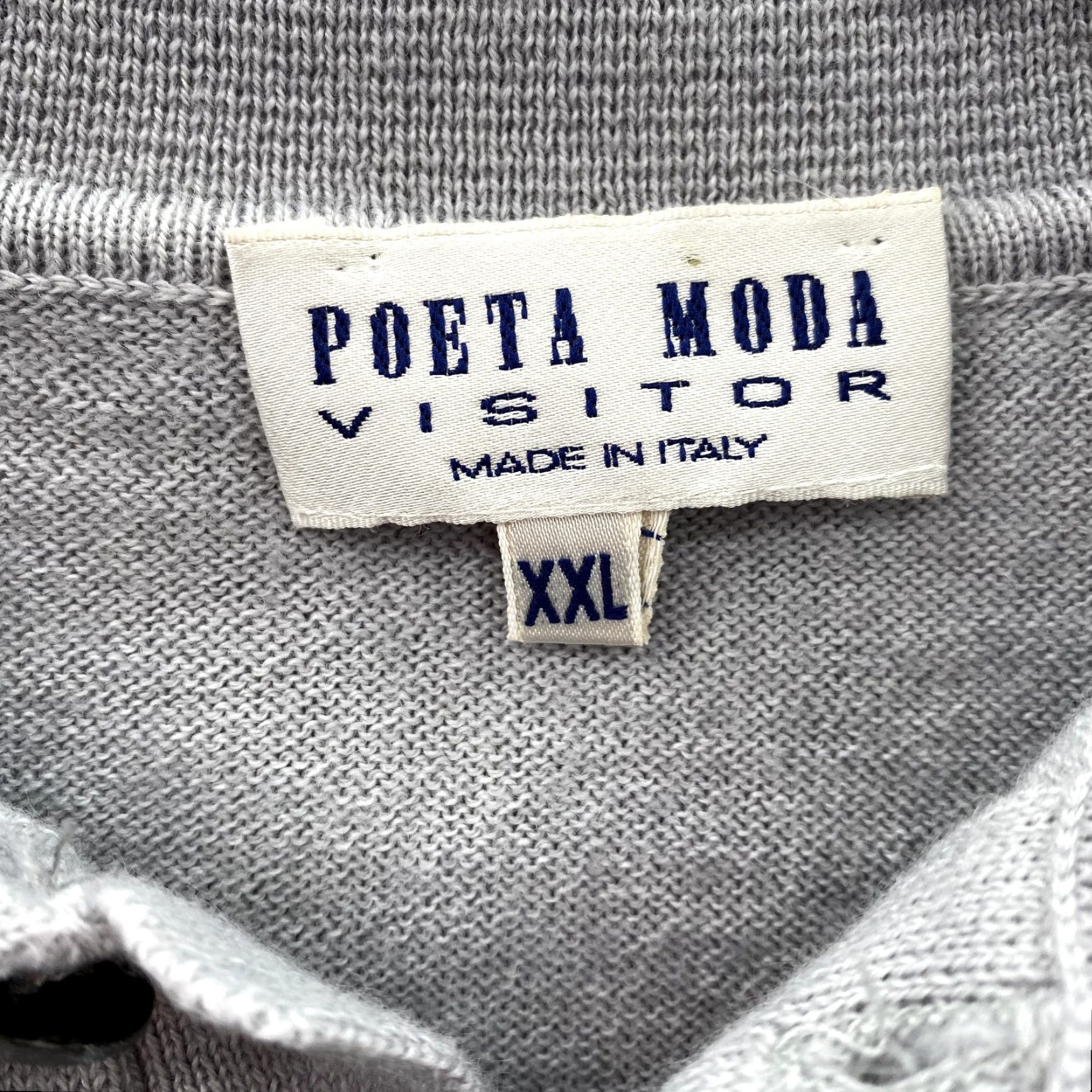 Vintage Poeta Moda Sweater Men’s XXL Gray Wool Blend Preppy Academia Office 90’s Italy Size US XXL / EU 58 / 5 - 3 Thumbnail