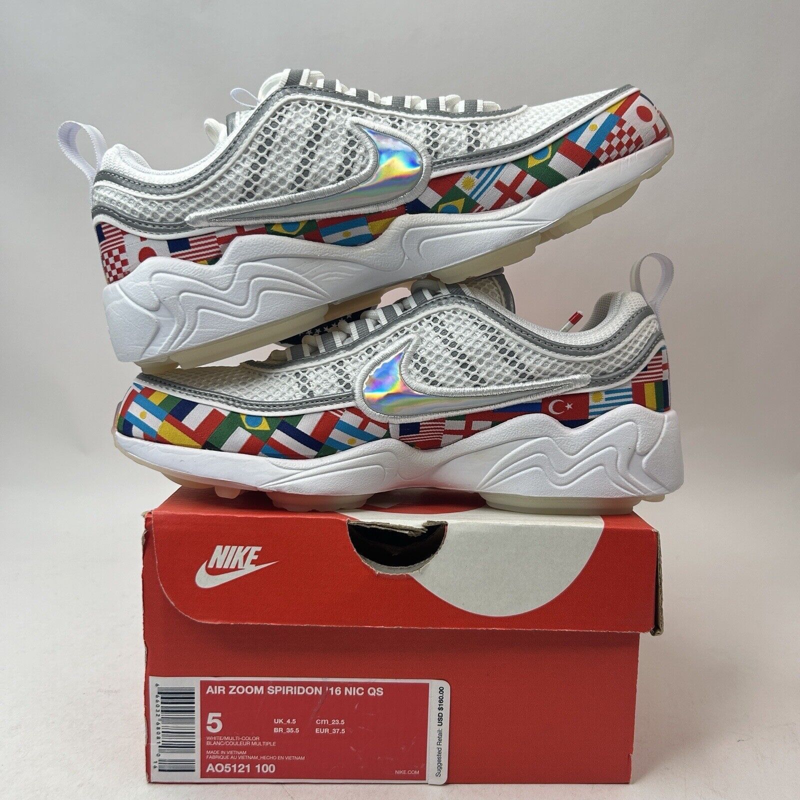 Nike Nike Air Zoom Spiridon ‘16 NIC QS”International Flag” 2023 Size US 6.5 / IT 36.5 - 3 Thumbnail