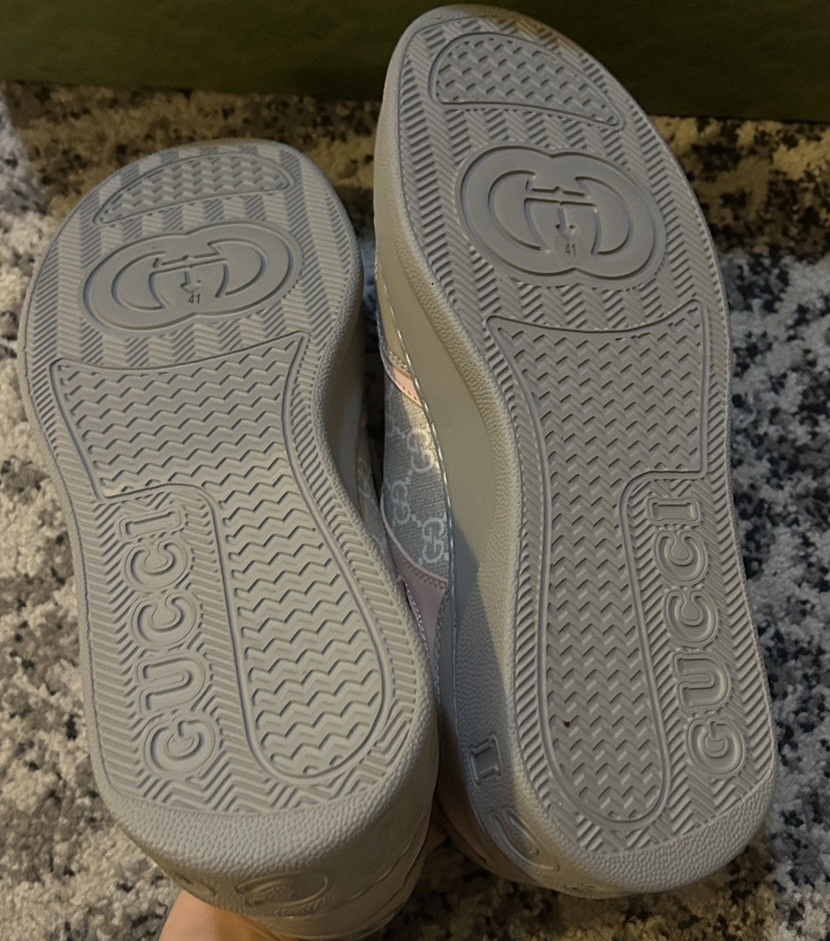 Gucci Gucci GG Logo Sneaker Oatmeal Light Pink Sneaker Size US 11 / IT 41 - 6 Thumbnail