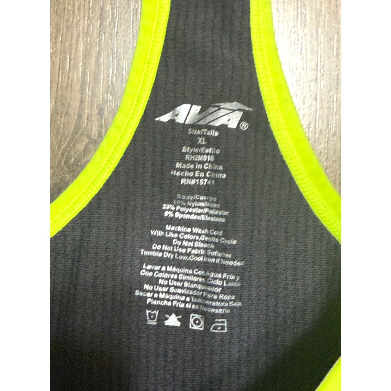 Avia AVIA Tank Top Womens XL Racerback Athletic Wear Gray Green Sleeveless Pullover Casual Modern Basic Shirt Size XL / US 12-14 / IT 48-50 - 3 Thumbnail