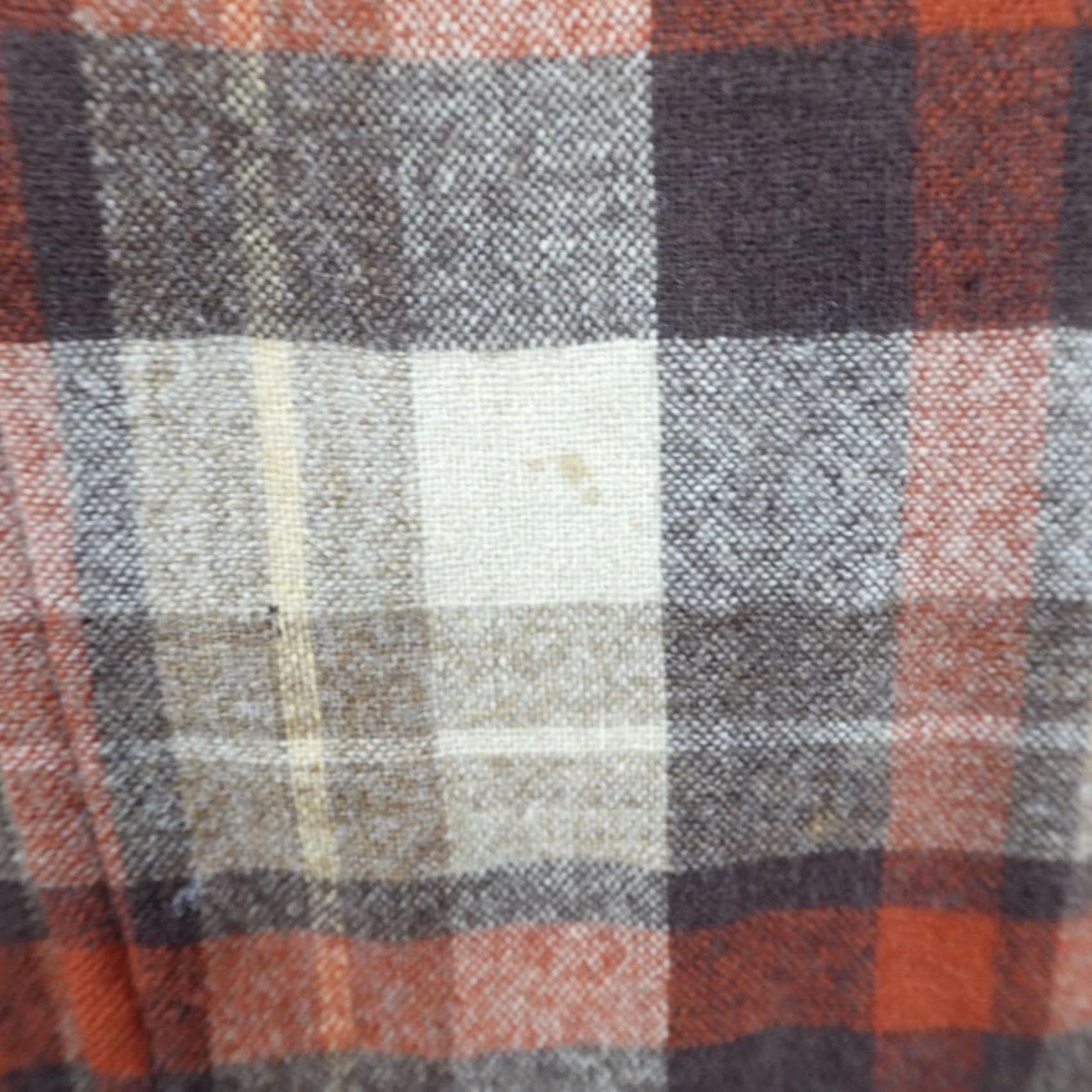 Pendleton VINTAGE Pendleton Jacket Mens Large Brown Beige Plaid Wool Flannel 70s Size US L / EU 52-54 / 3 - 6 Thumbnail