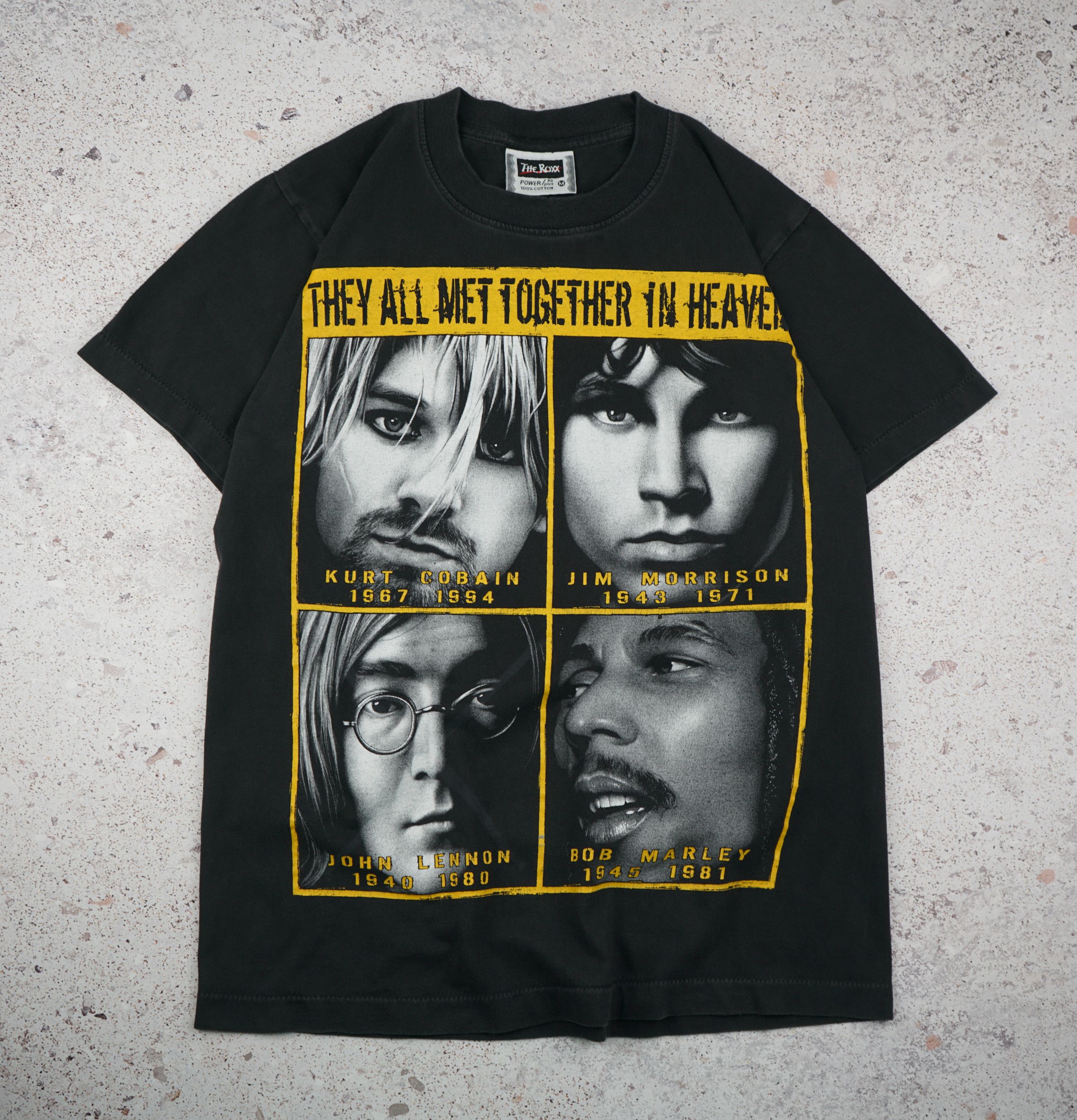 Band Tees × Vintage Vintage Cobain Morrison Lennon Marley T Shirt Size US S / EU 44-46 / 1 - 1 Thumbnail