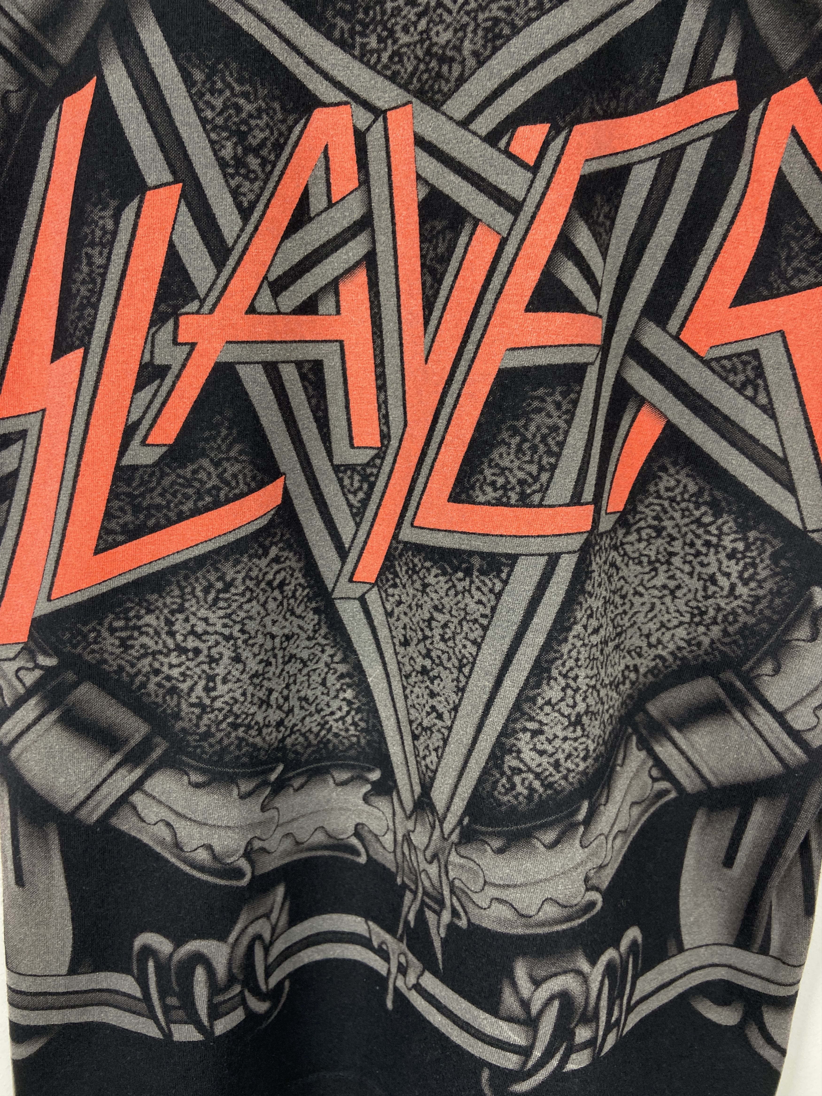 Band Tees 90s Vintage Slayer All Over Print Single Stitch T Shirt Tee Size US S / EU 44-46 / 1 - 11 Thumbnail