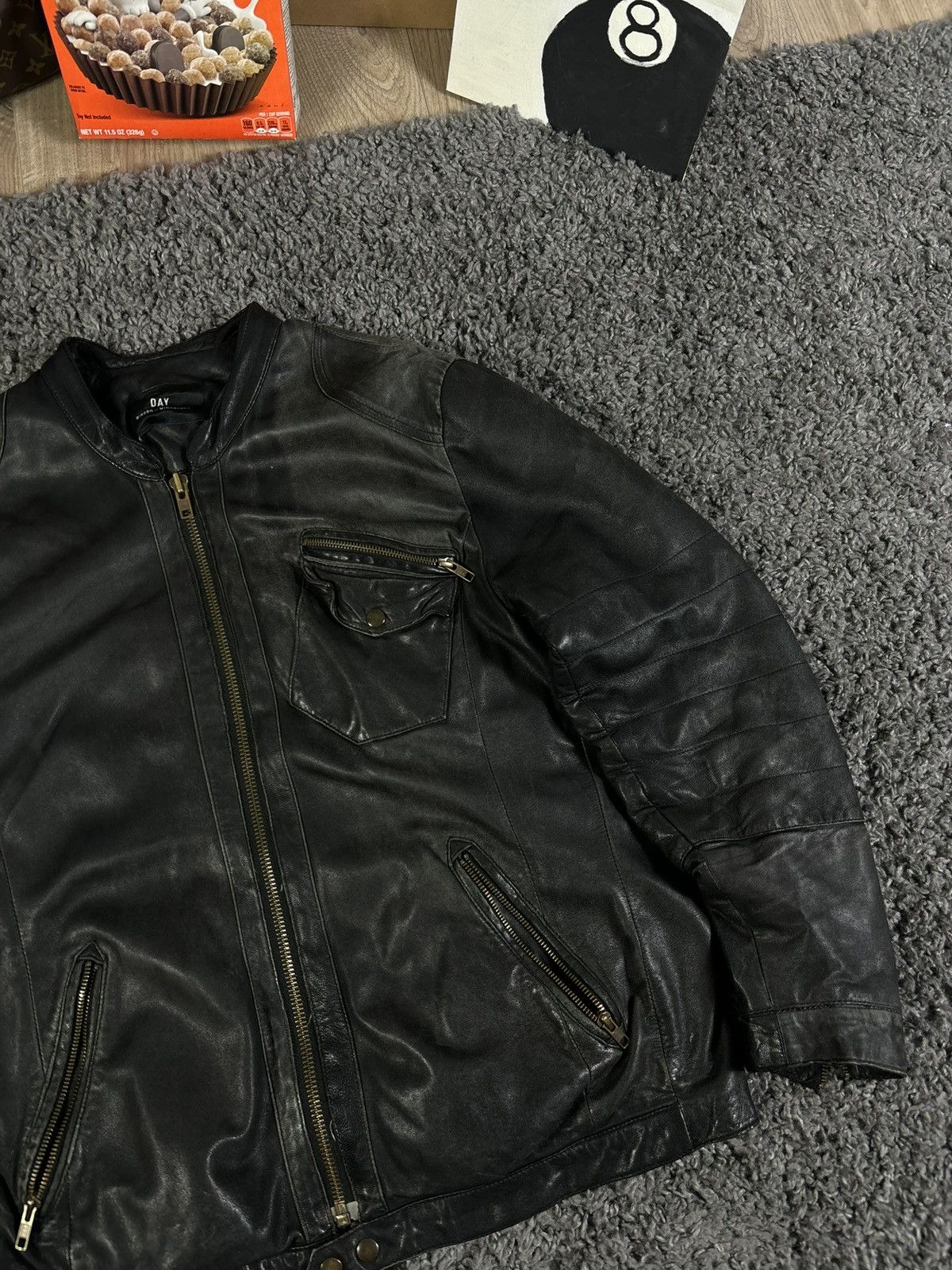 Vintage Vintage Real Leather Asymmetrical Motorcycle Jacket Black Size US L / EU 52-54 / 3 - 6 Thumbnail