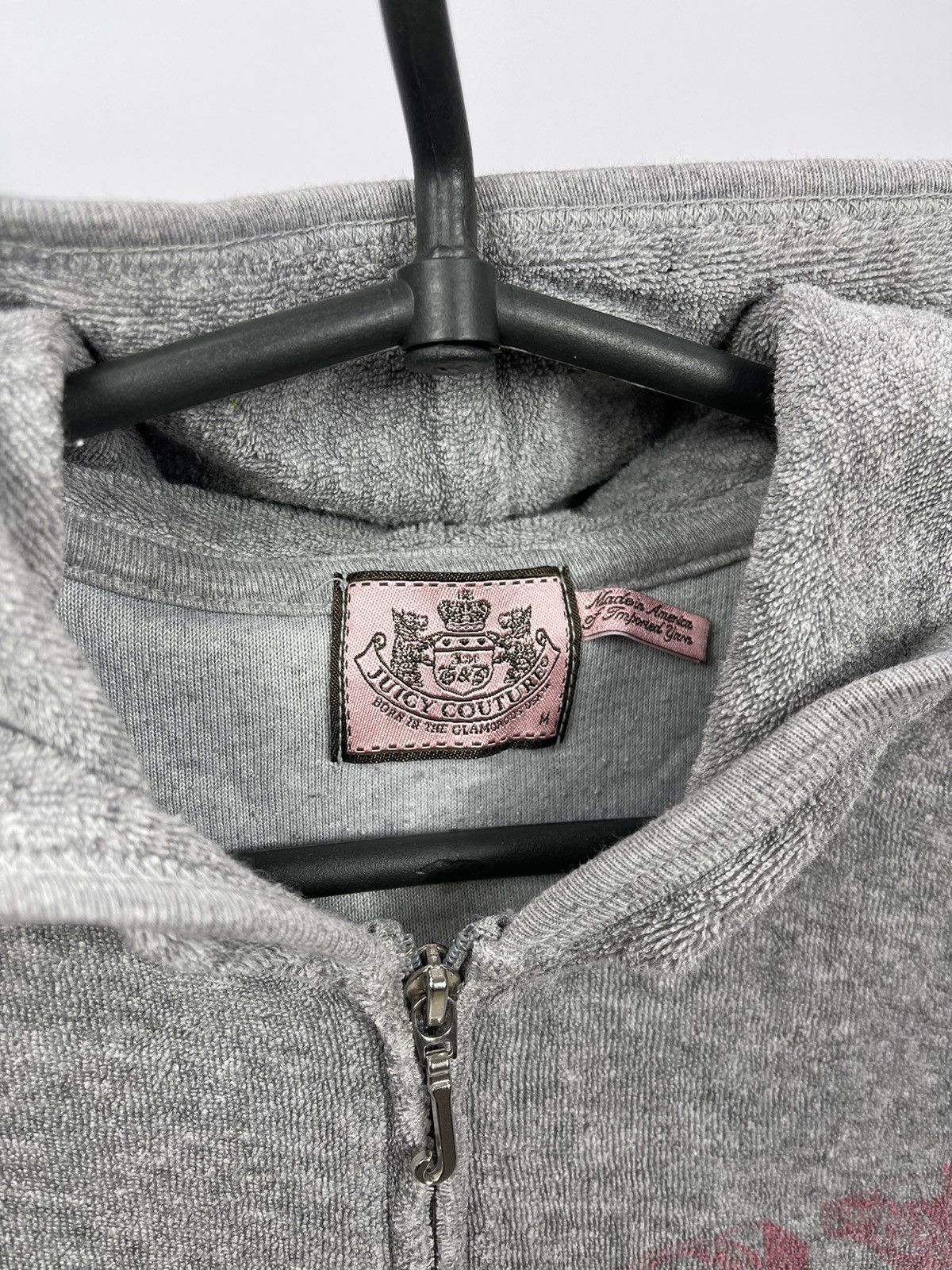 Juicy Couture Juicy Couture Full Zip Long Hoodie Grey Size M Made in USA Size M / US 6-8 / IT 42-44 - 4 Thumbnail