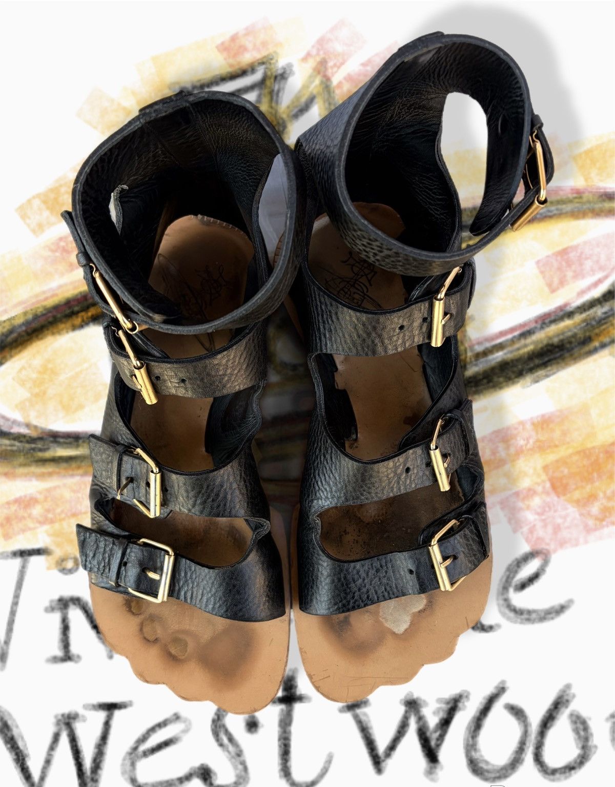 Vivienne Westwood Vivienne Westwood Gladiator Sandal Animal Toe 4 Strap Men's Size US 9 / EU 42 - 7 Thumbnail