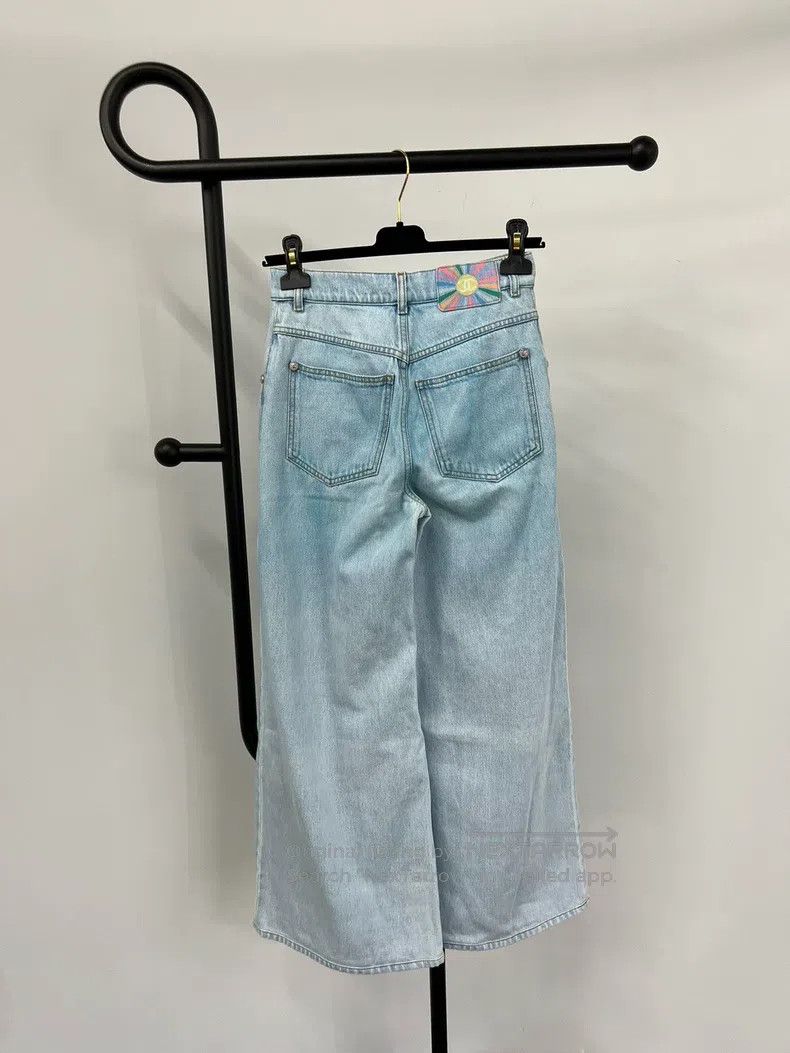 Chanel Chanel 24C blue gradient denim wide-leg trousers Size 42" / US 20 - 2 Thumbnail