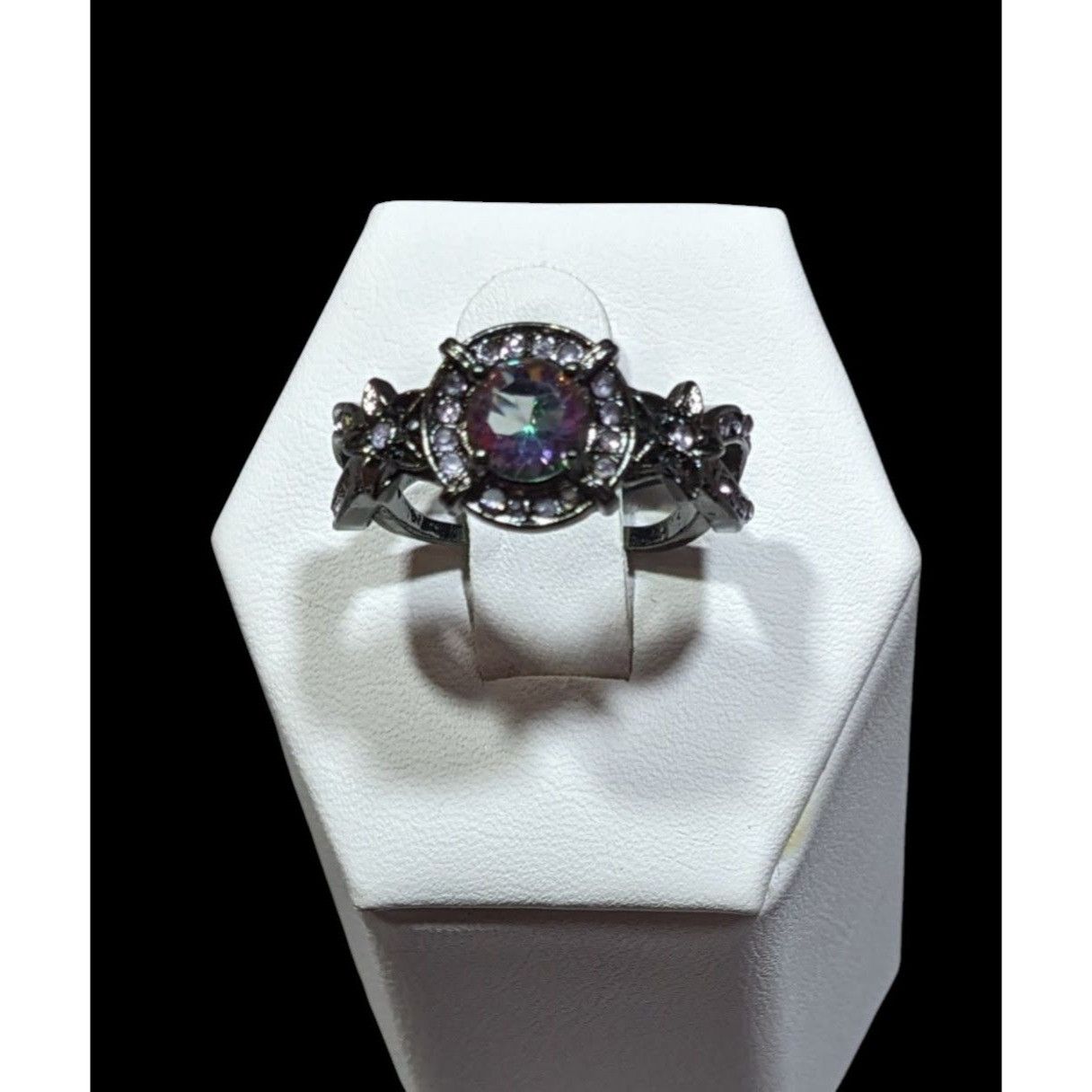 Other Gothic Purple Gemmed Ring With Star Accents Size 7.75 Size ONE SIZE - 1 Thumbnail