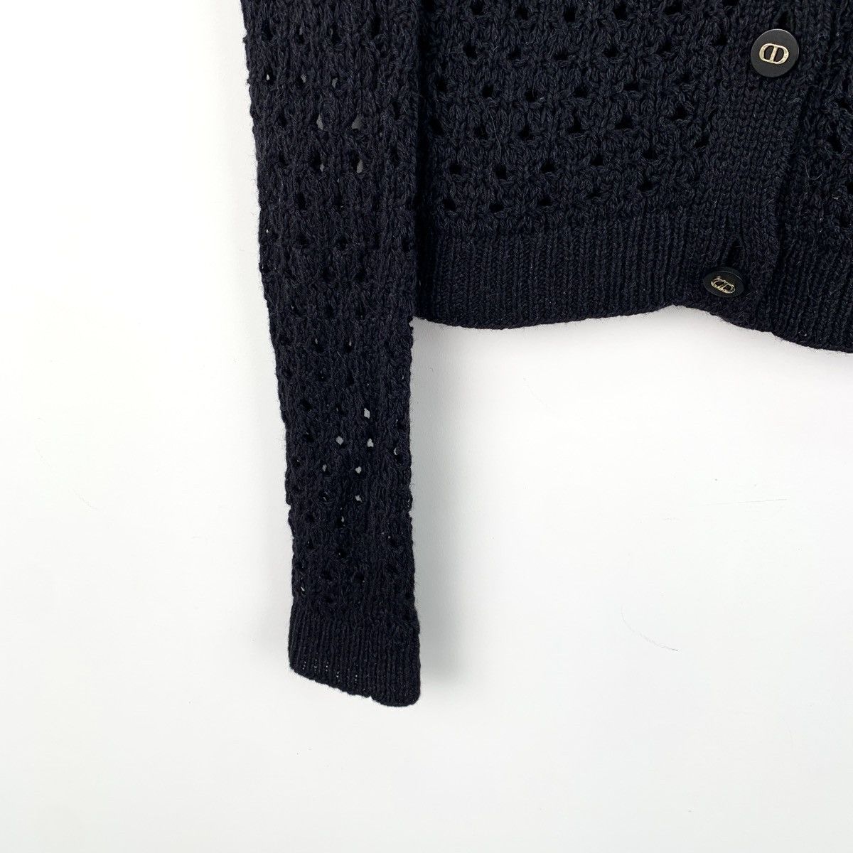 Dior Christian Dior Hollow Out Long Sleeve Knitted Cardigan K26WX Size XXS / US 00 / IT 34 - 4 Thumbnail