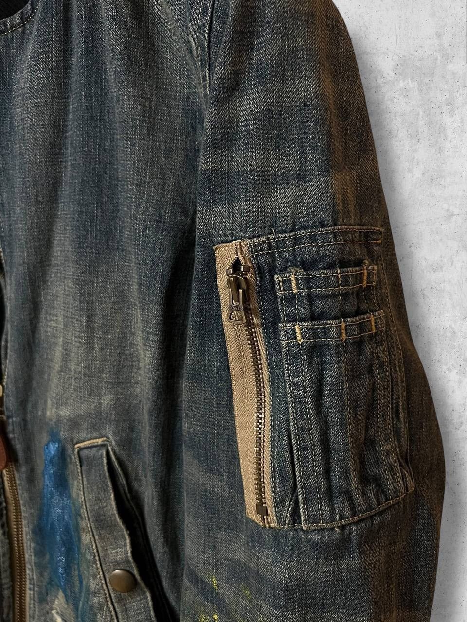 Denim & Supply Ralph Lauren RL Denim & Supply Ralph Lauren Denim Bomber Jacket Painted Size US S / EU 44-46 / 1 - 4 Thumbnail