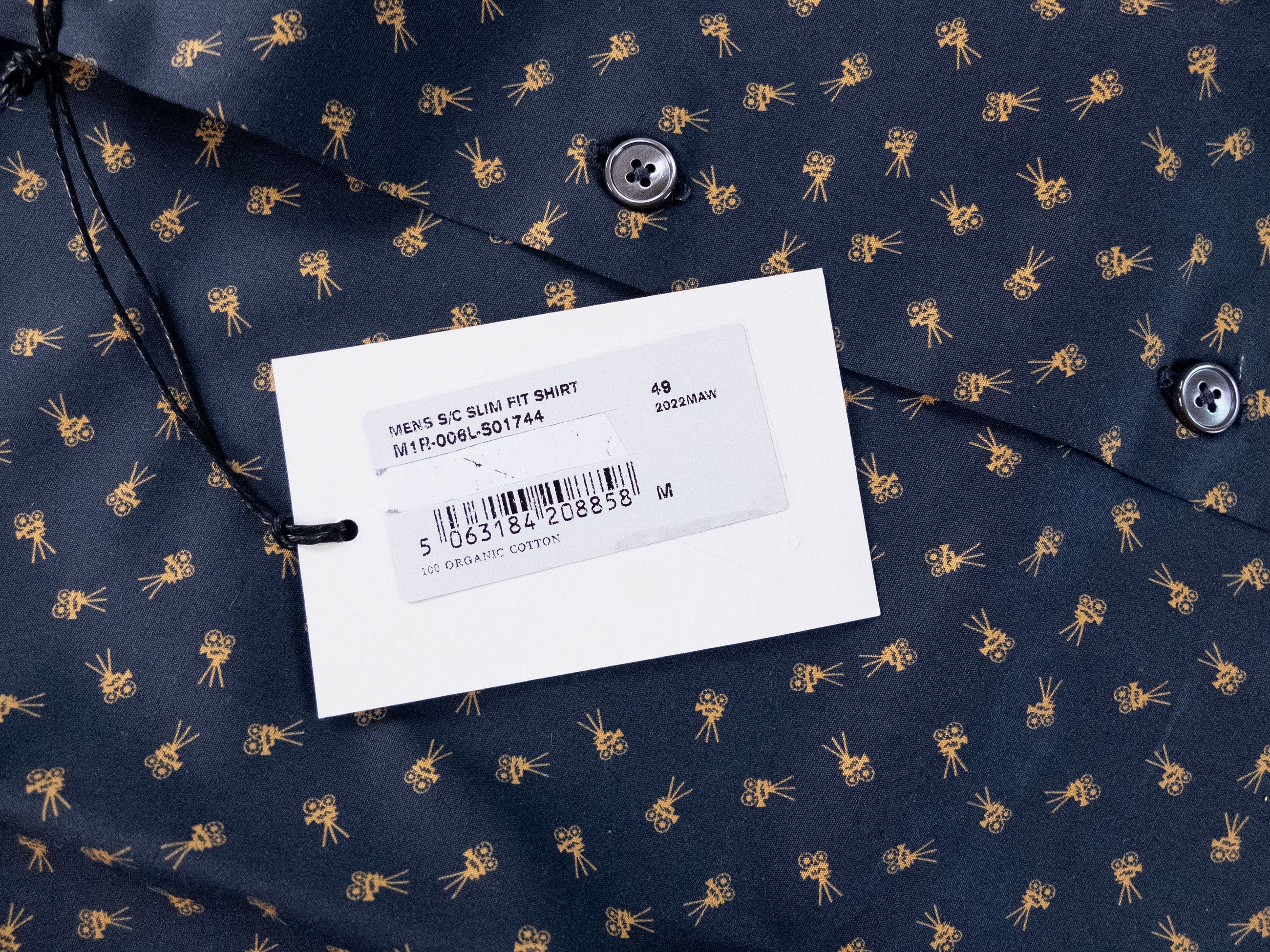 Paul Smith PAUL SMITH mainline navy blue film camera motif shirt Medium Size US M / EU 48-50 / 2 - 6 Thumbnail