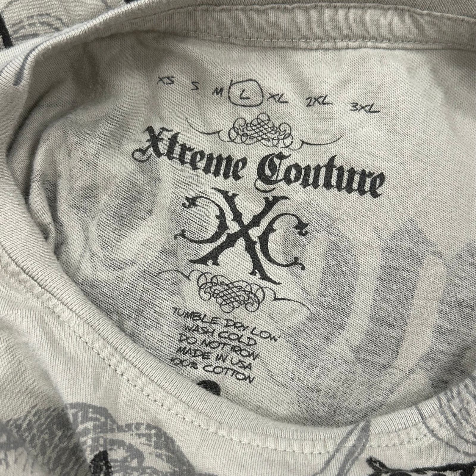 Affliction Xtreme Couture Affliction Japanse Art Gray Black Tee Large Size US L / EU 52-54 / 3 - 4 Thumbnail