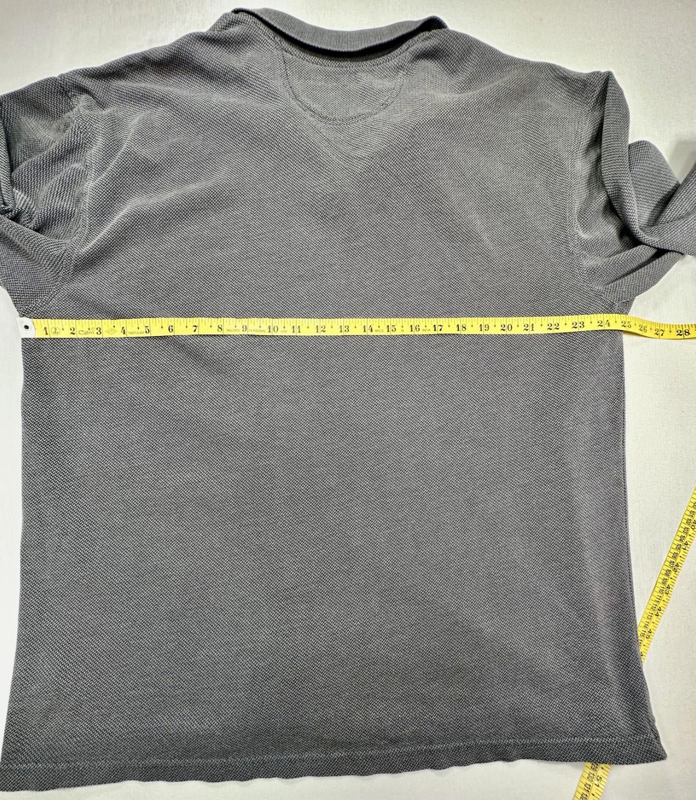 Izod Izod 1/4 Button Knit Long Sleeve Pullover Shirt Gray Mens XL Size US XL / EU 56 / 4 - 4 Thumbnail