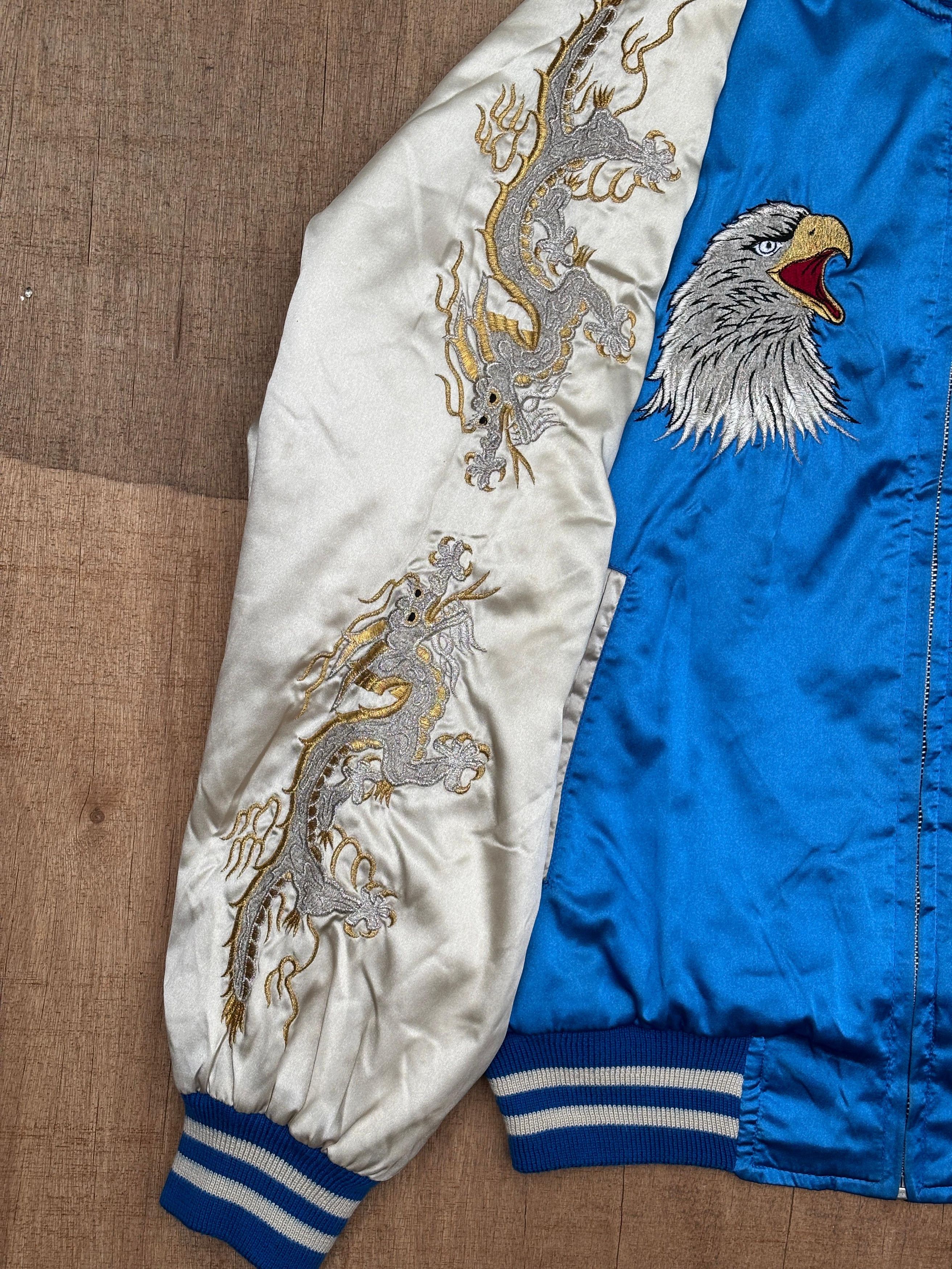 Japanese Brand rare 90s Sukajan Souvenir Jacket Japan Yokosuka Eagle Dragon Size US M / EU 48-50 / 2 - 6 Thumbnail