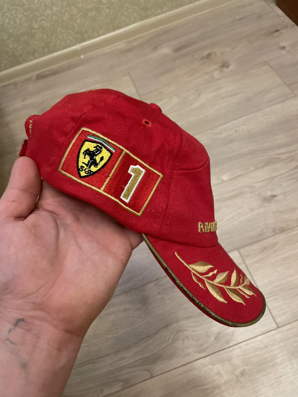 Ferrari Vintage O0s Y2K Ferrari Michael Schumacher F1 Racing Cap Size ONE SIZE - 5 Thumbnail