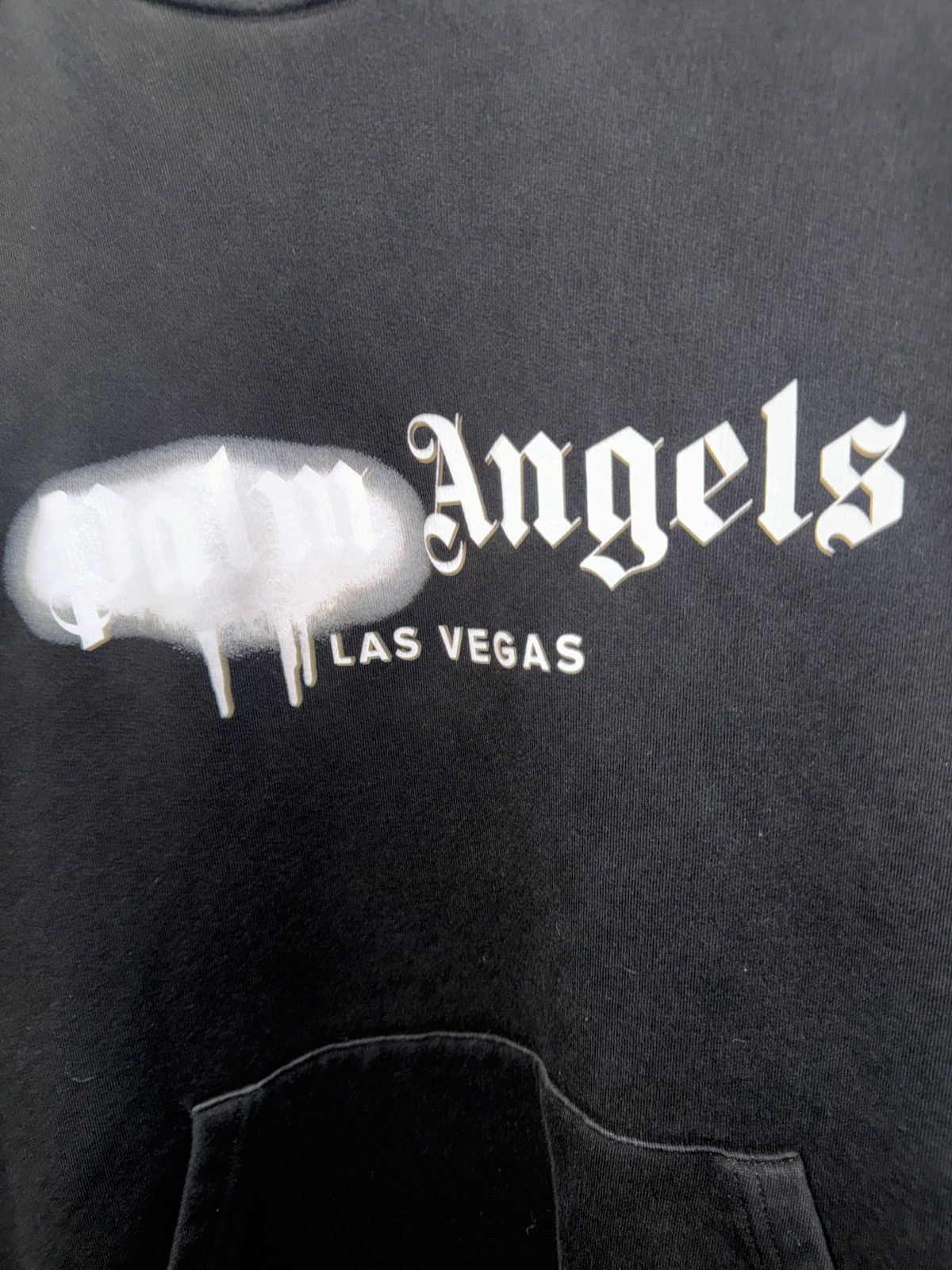 Palm Angels Palm Angels Las Vegas Sprayed Hoodie Black/White Large Size US L / EU 52-54 / 3 - 8 Thumbnail