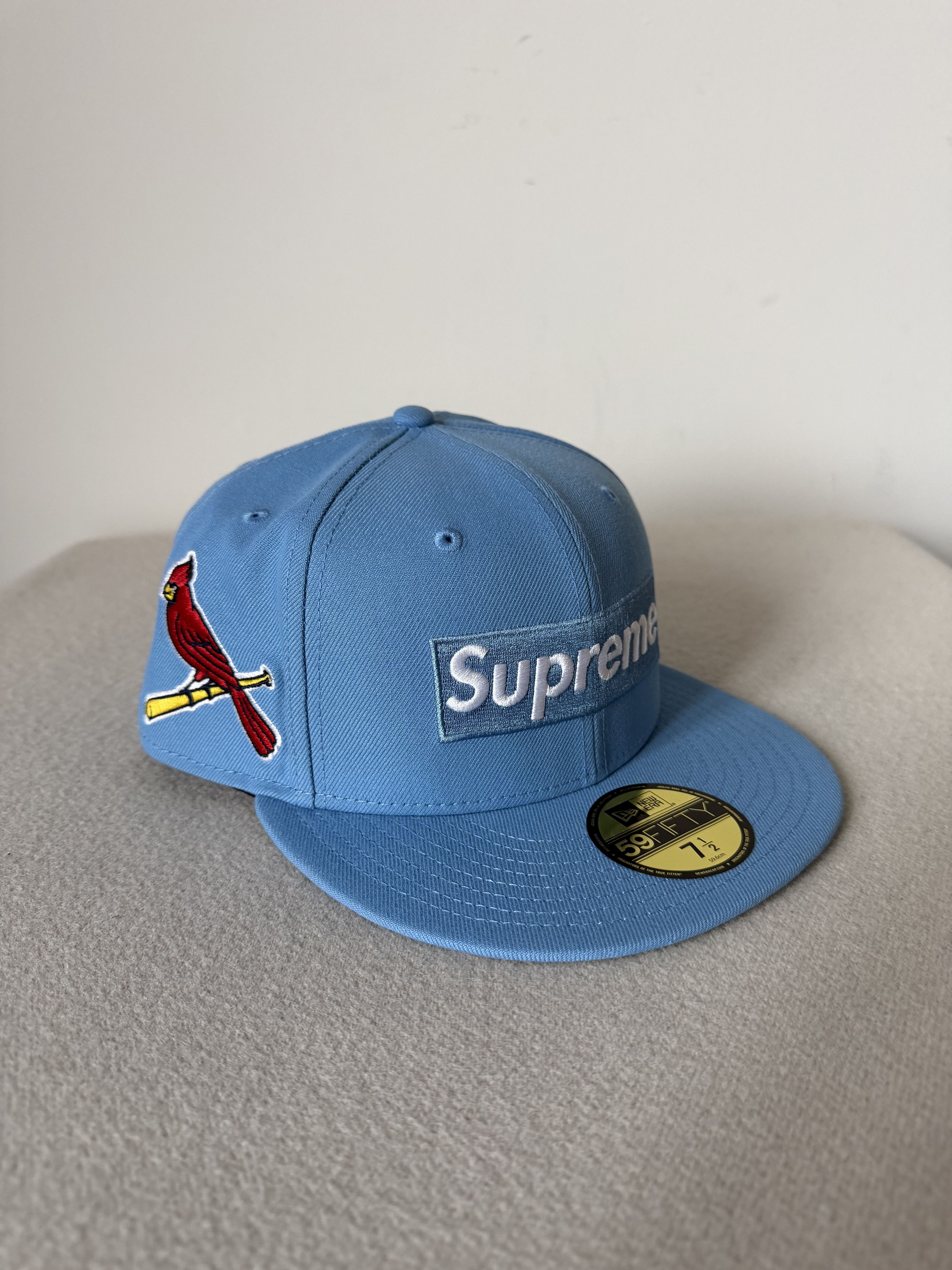 New Era × Supreme Bones Box Logo Fitted 7 1/2 | Grailed