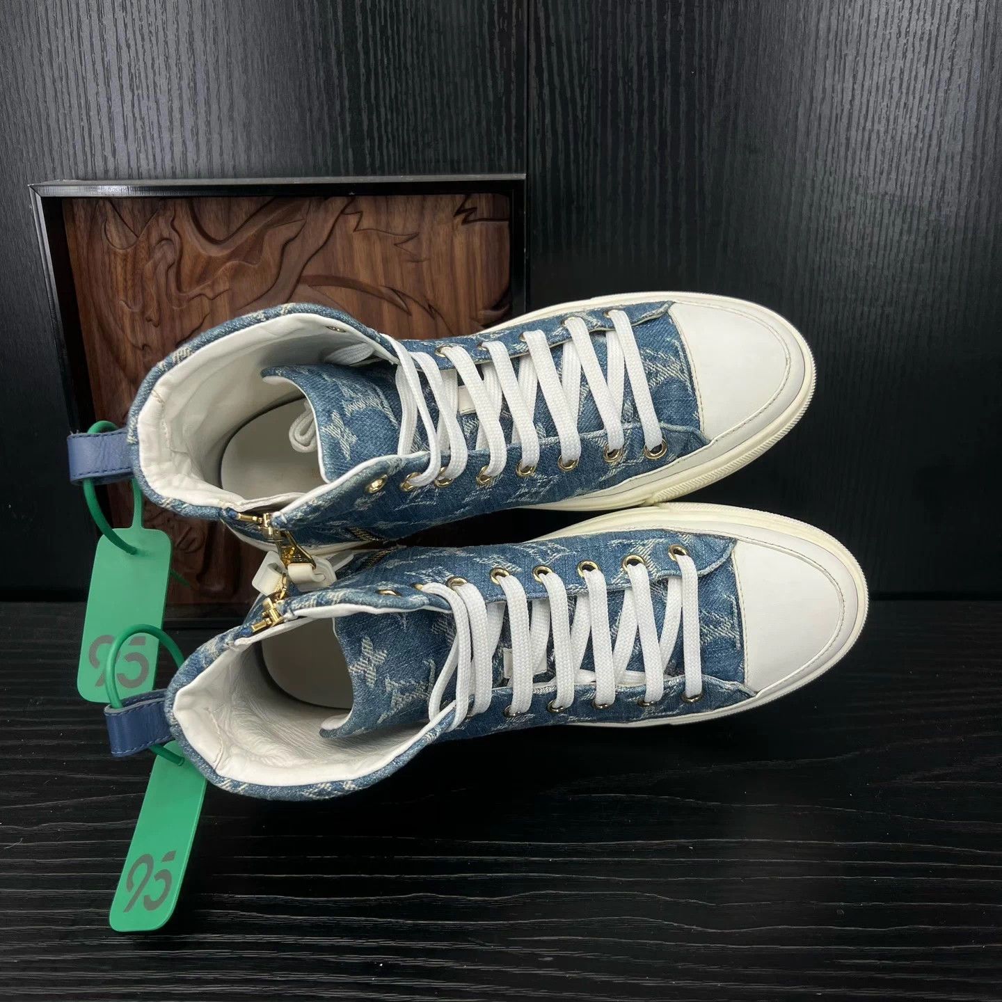 Louis Vuitton LV Stellar Washed Denim All Over Print 35.5 Size US 4.5 / IT 34.5 - 5 Thumbnail