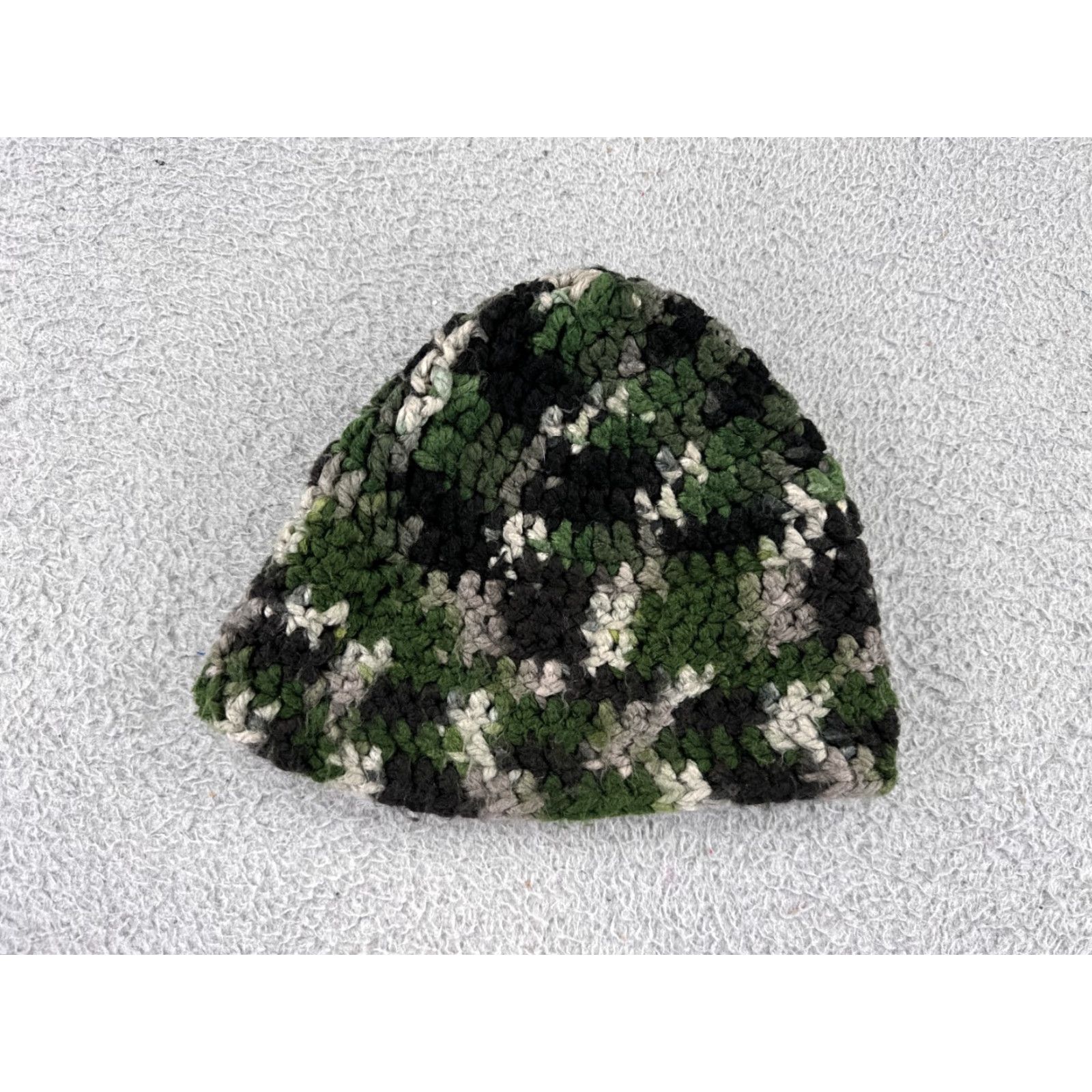 Vintage Handmade Beanie Toque Green Adult One Size Knit Wool Acrylic Hat/Cap Mens Beanie Ski Logo Winter 90s Size ONE SIZE - 3 Thumbnail