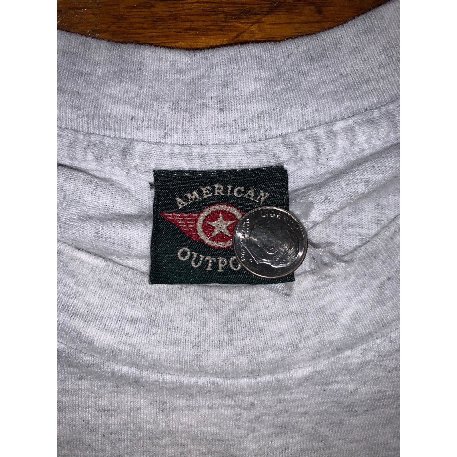Other × Vintage Vtg American Outpost Baseball Stamp T Shirt USA L Size US L / EU 52-54 / 3 - 5 Thumbnail