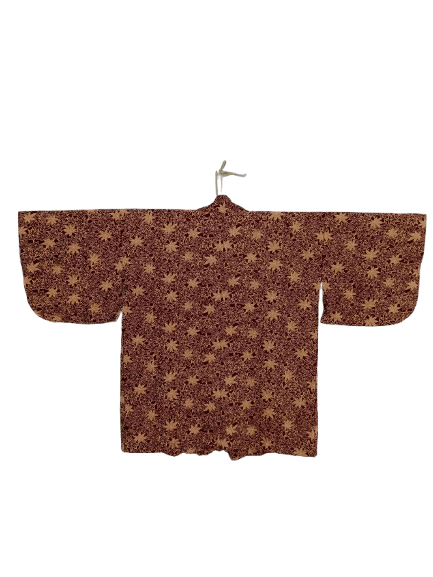 Komono Vintage Haori Kimono Leaf Motif Japanese Traditional Wear Size L / US 10 / IT 46 - 2 Thumbnail