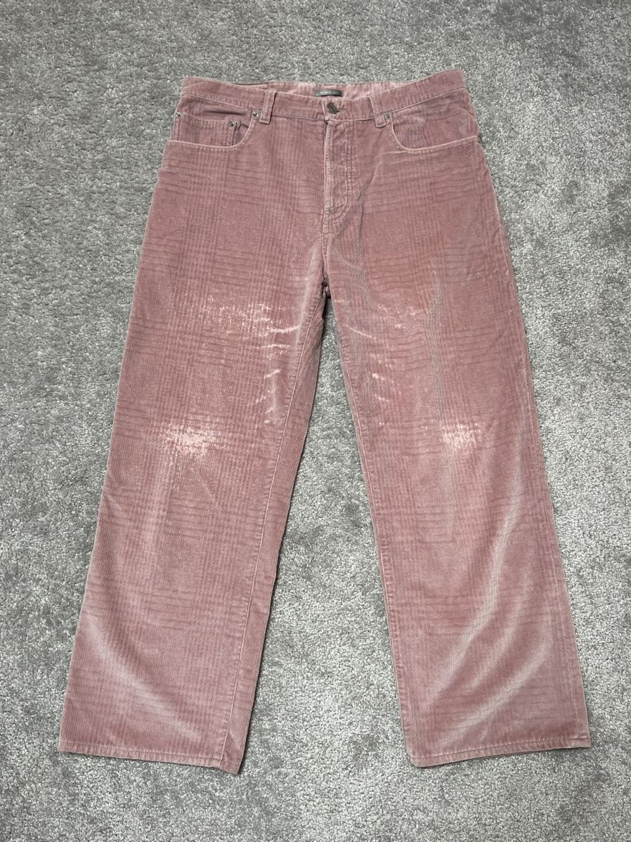 Dior SAMPLE Christian Dior Couture Velvet Pink Cropped Pants Size US 31 - 2 Thumbnail