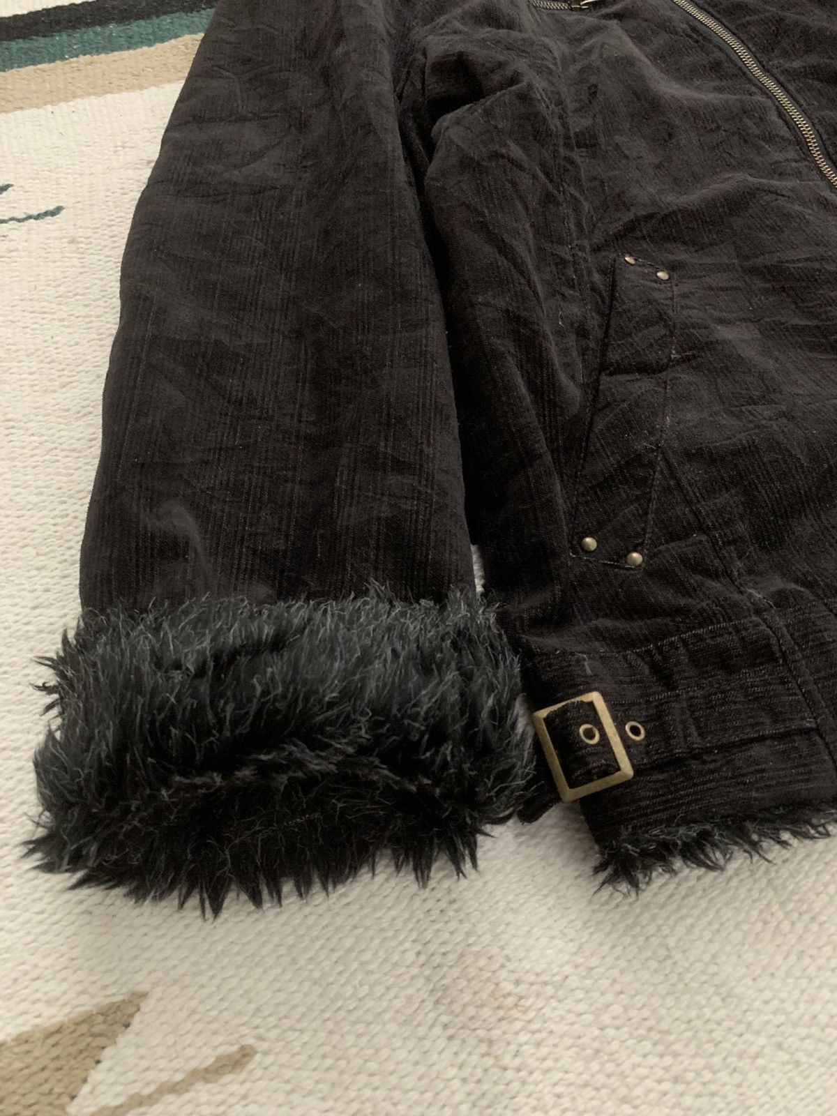 Smith's American Smiths American FUR JACKET GOTHIC PUNK Style Size US L / EU 52-54 / 3 - 13 Thumbnail