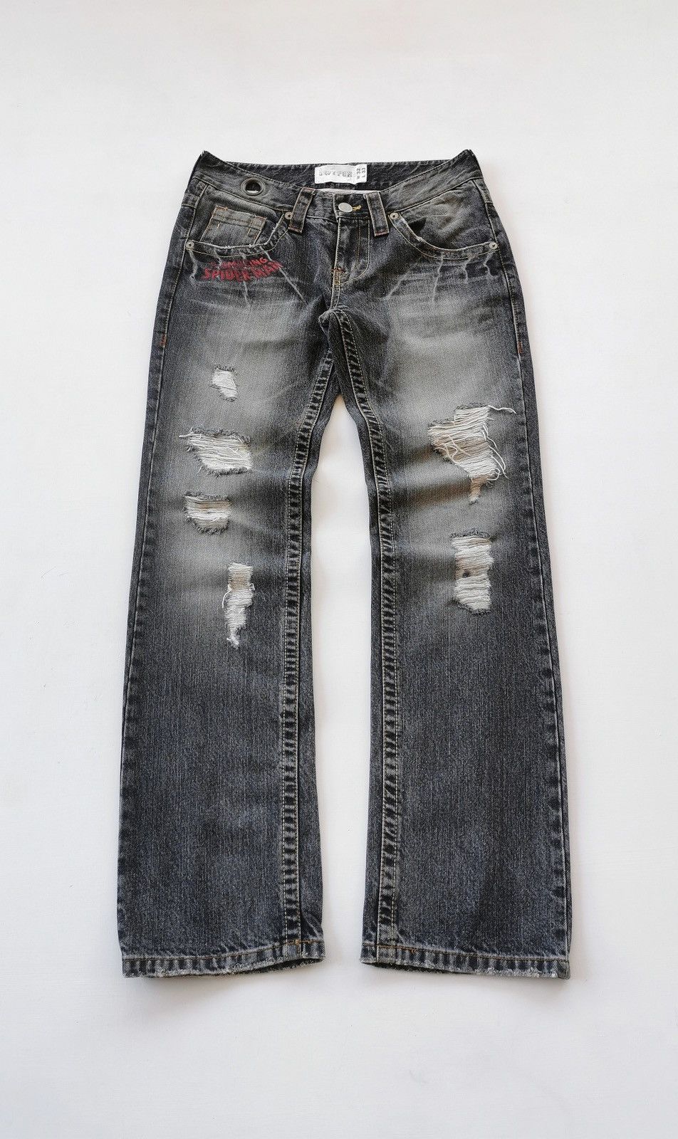 Vintage Vintage Spiderman Marvel Switch Distressed Black Jeans Size US 30 / EU 46 - 2 Thumbnail