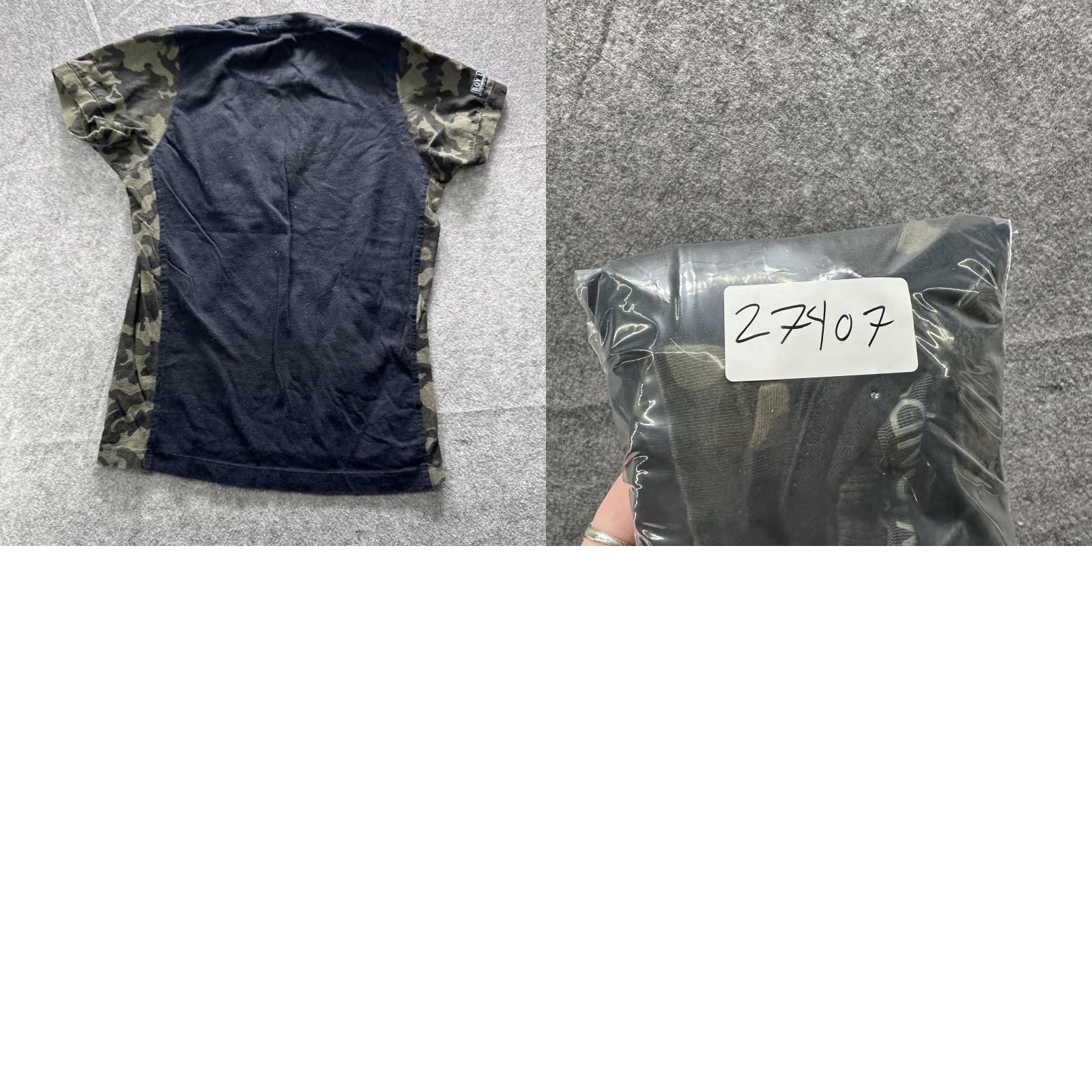 Boy London VINTAGE Boy London Shirt Mens S Black Camouflage Sleeves Zip Pocket Tee Tagless Logo Size US S / EU 44-46 / 1 - 8 Thumbnail