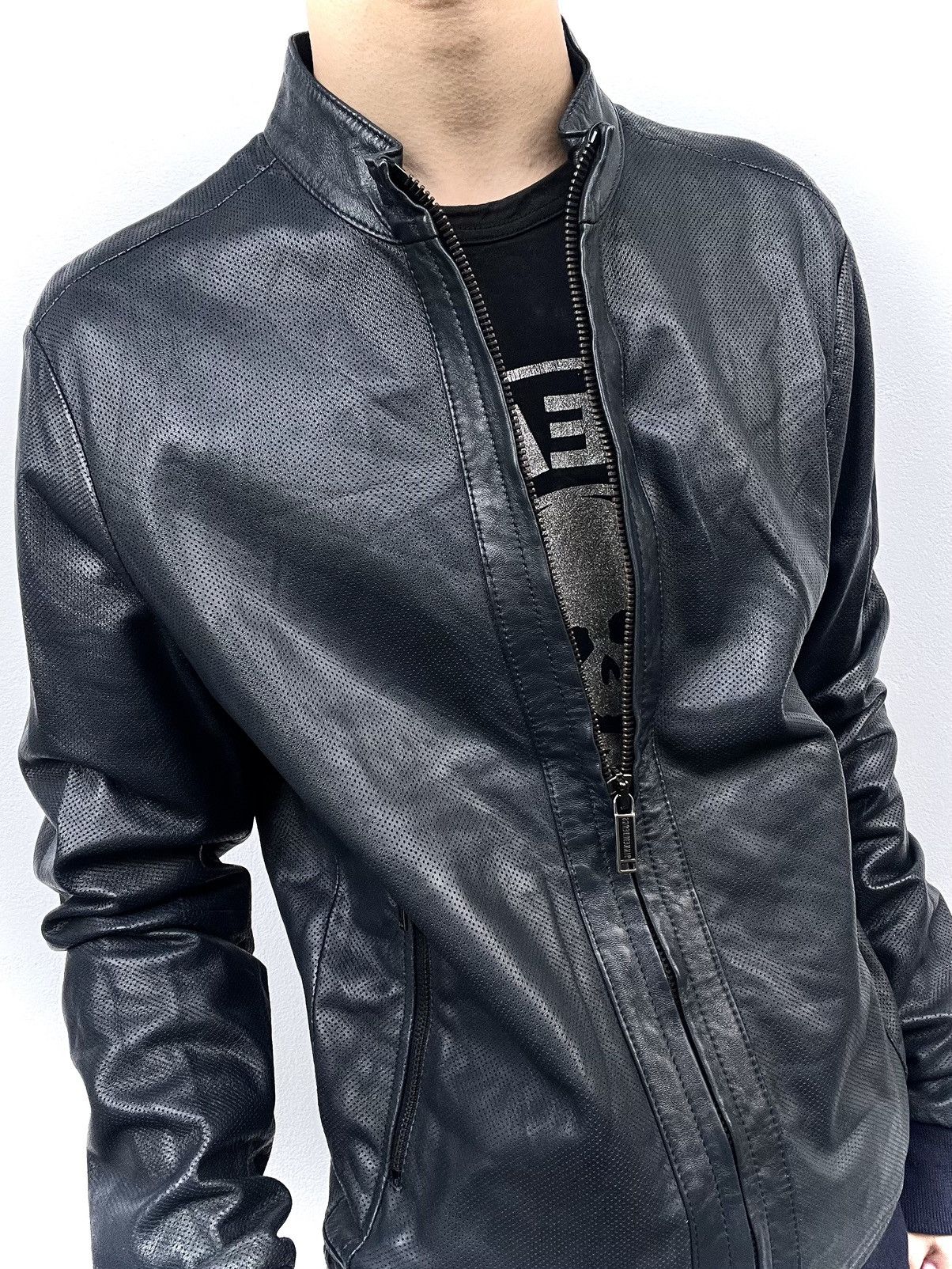 Dirk Bikkembergs 2000s Dirk Bikkembergs Leather Jacket Size US L / EU 52-54 / 3 - 7 Thumbnail