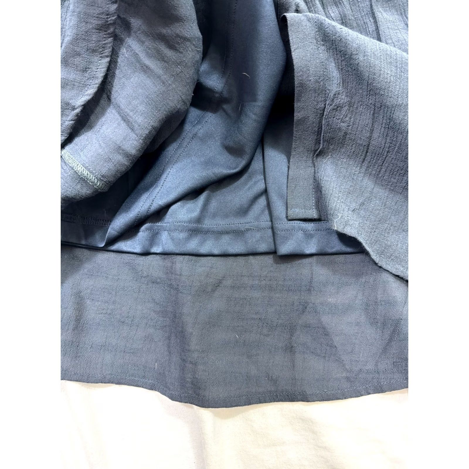 Vintage Wishlist Dress Navy Blue Women’s Short Sleeve Tie Front Polyester Knee Length Fit & Flare S Size 28" / US 6 / IT 42 - 6 Thumbnail