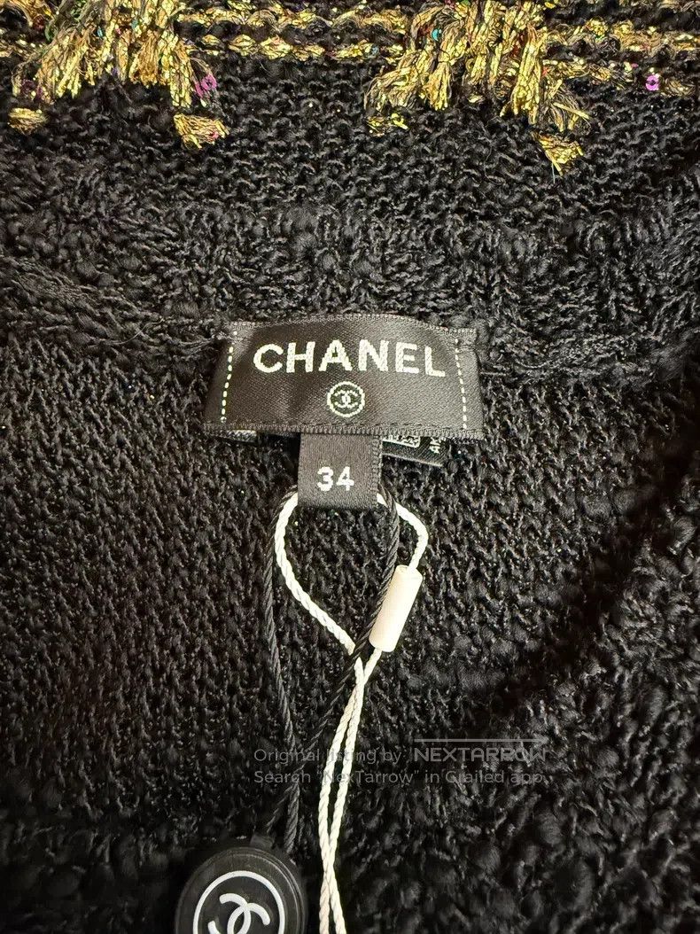 Chanel Chanel 25A black and gold knitted vest Size XXS / US 00 / IT 34 - 3 Thumbnail